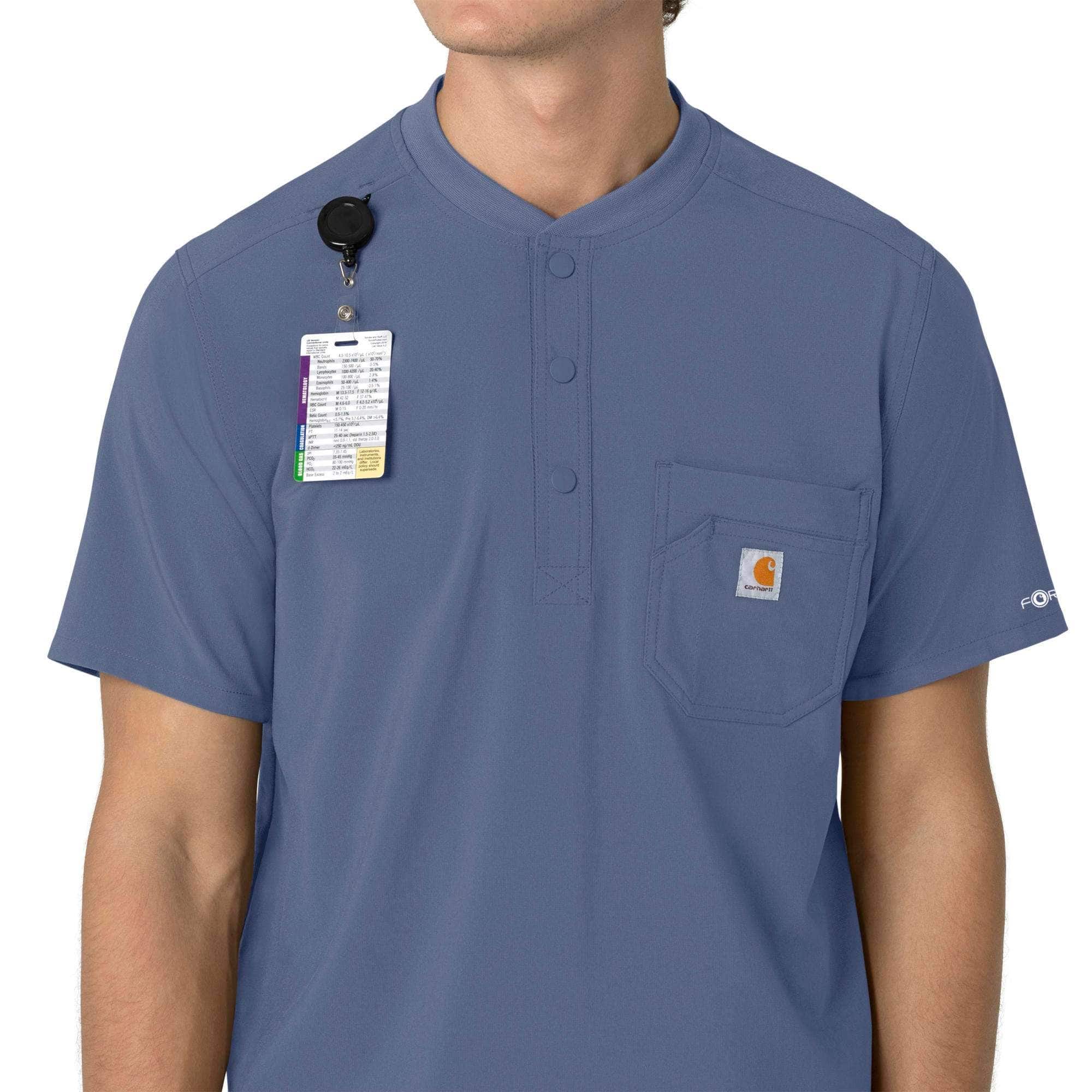 Force Cross-Flex Men's Henley Scrub Top