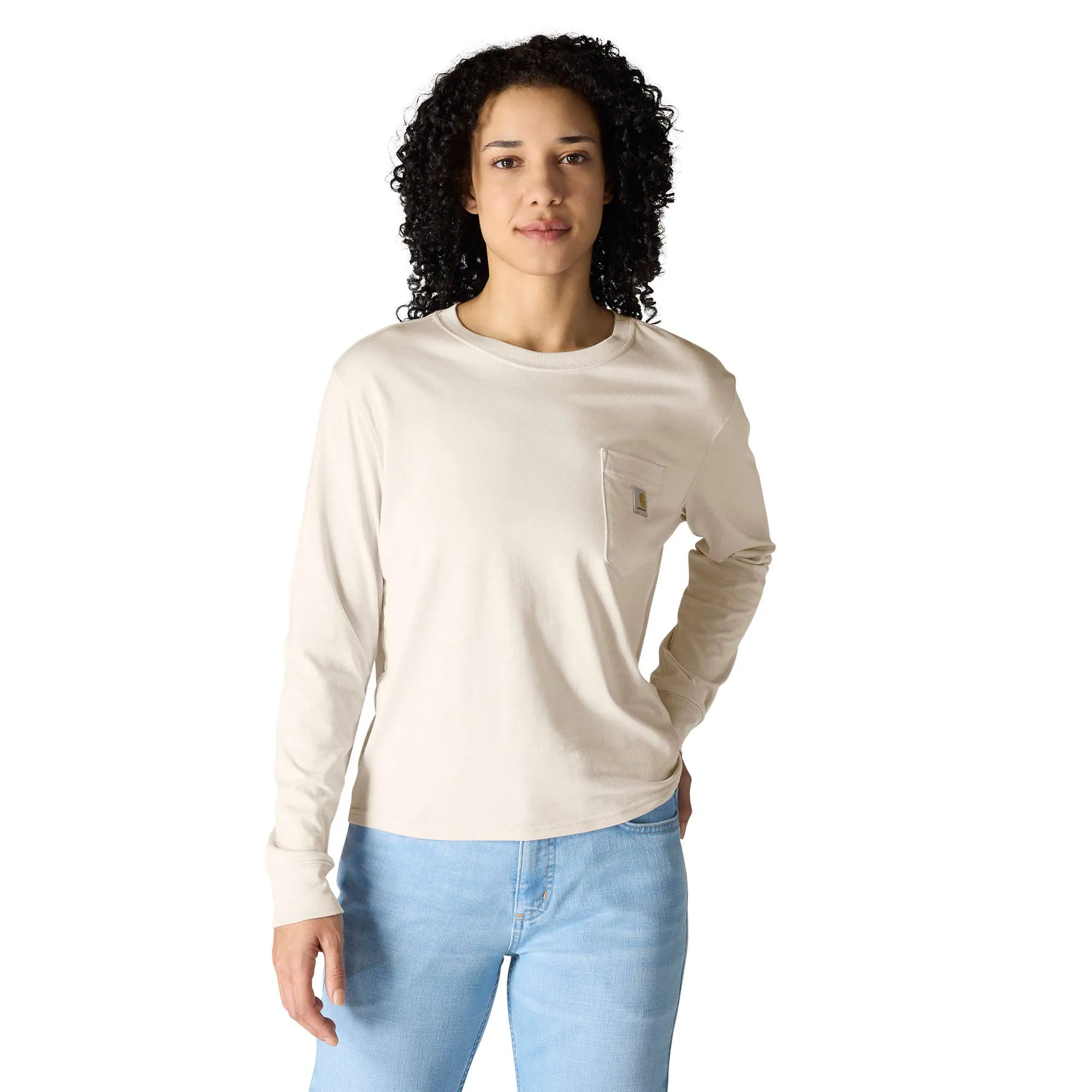 Women's TENCEL™ Fiber Series Loose Fit Long-Sleeve Crewneck Pocket T-Shirt