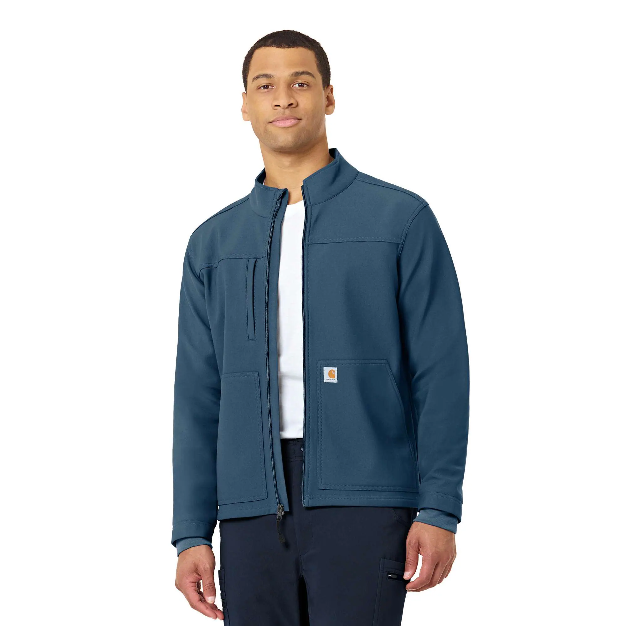 Rugged Flex® Peak Bonded Fleece Scrub Jacket