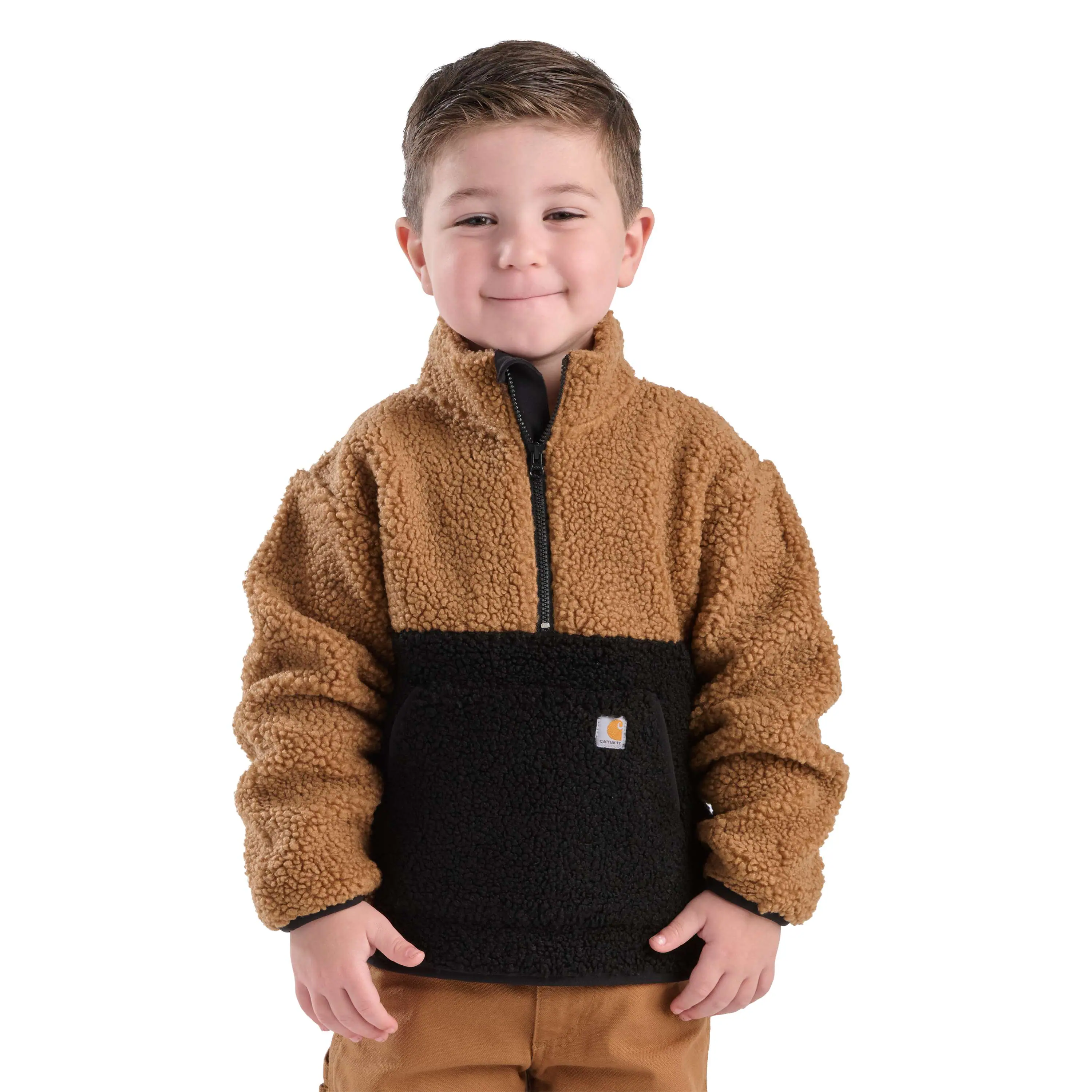 Boys' Long Sleeve Sherpa Half-Zip Sweatshirt (Toddler/Child/Youth)