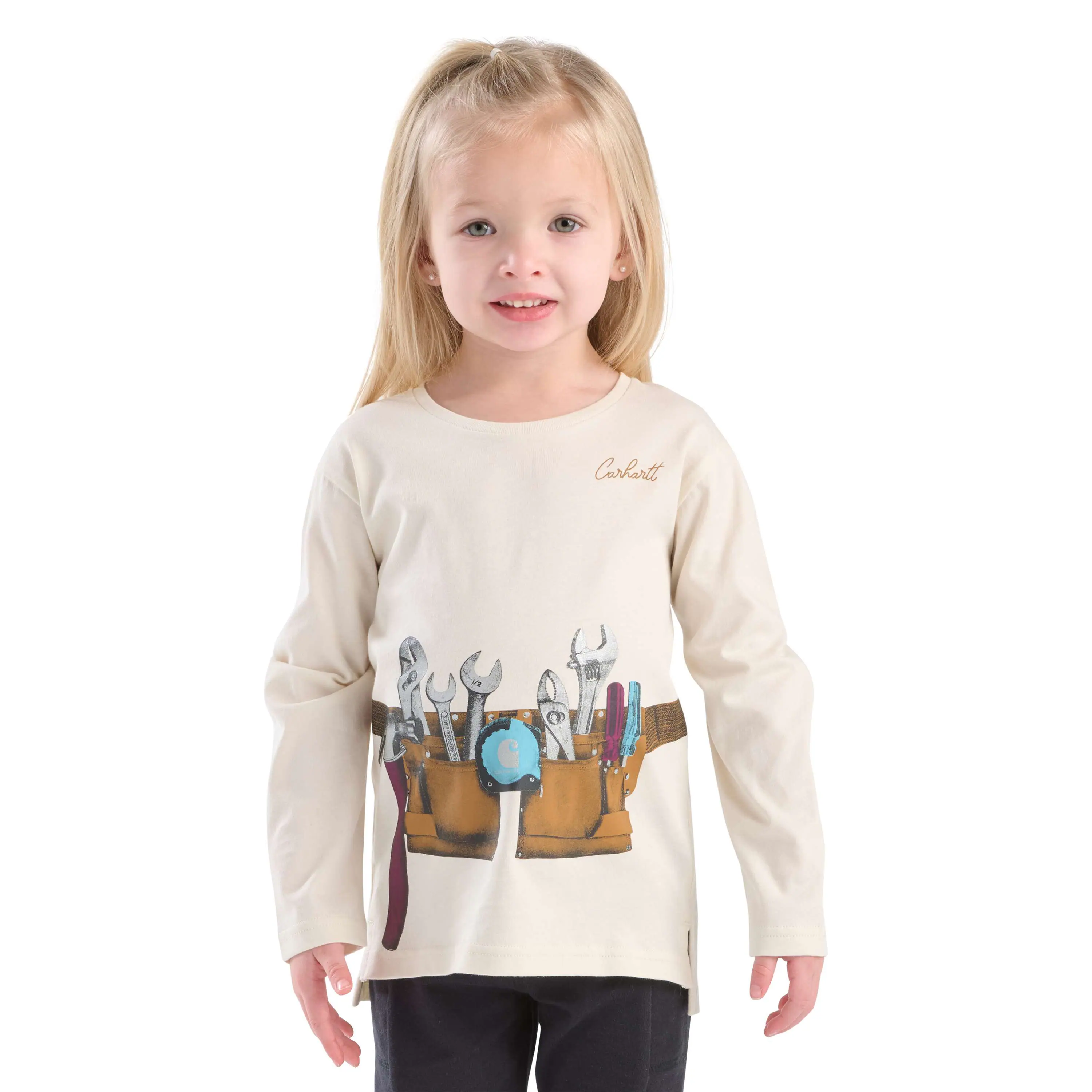Girls' Long Sleeve Tool Belt T-Shirt (Toddler/Child)