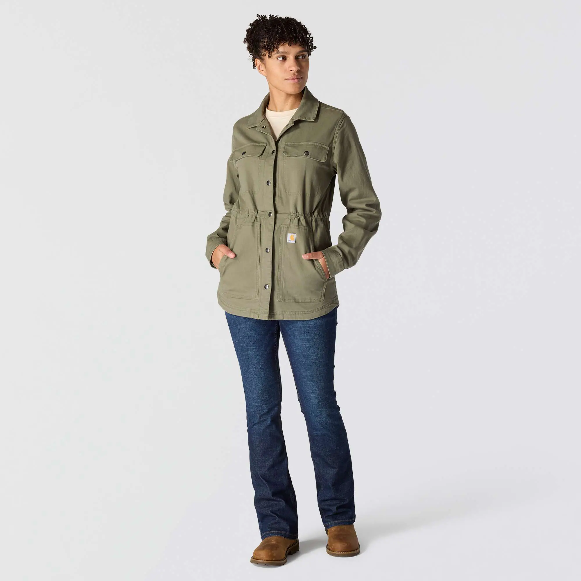 Women's TENCEL™ Fiber Series Relaxed Fit Canvas Coat - 1 Warm Rating