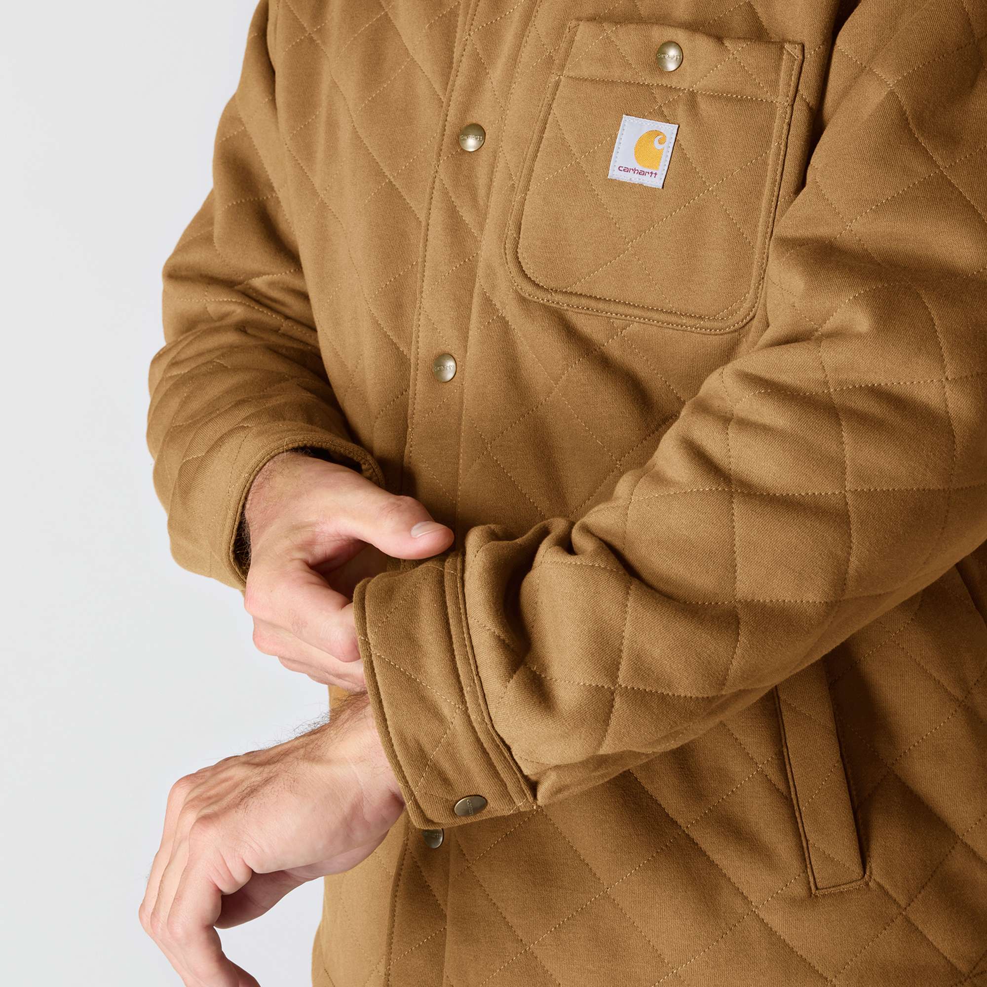 Rain Defender® Loose Fit Heavyweight Quilted Snap Front Shirt Jac