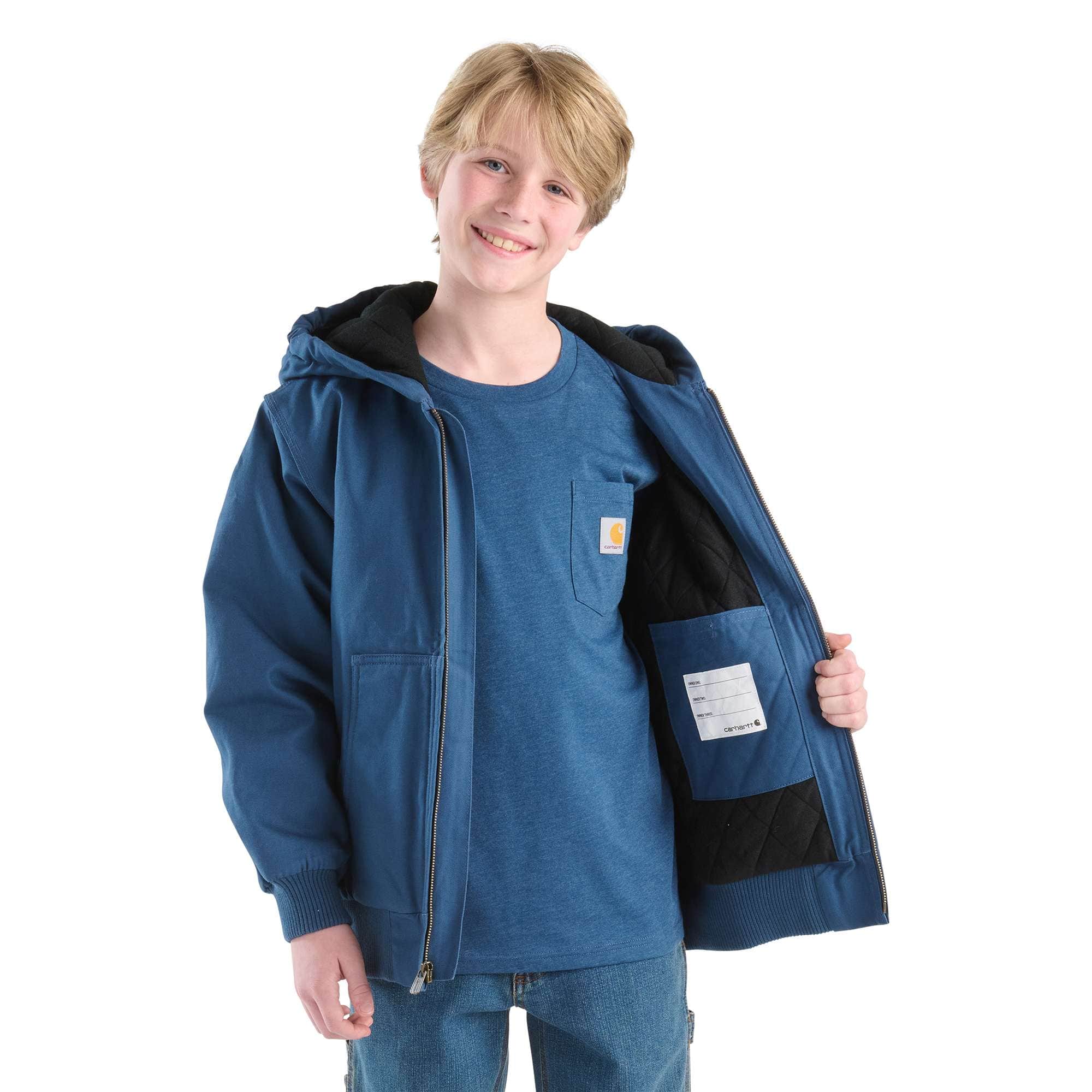 Boys' Long Sleeve Canvas Insulated Hooded Active Jac (Child/Youth)