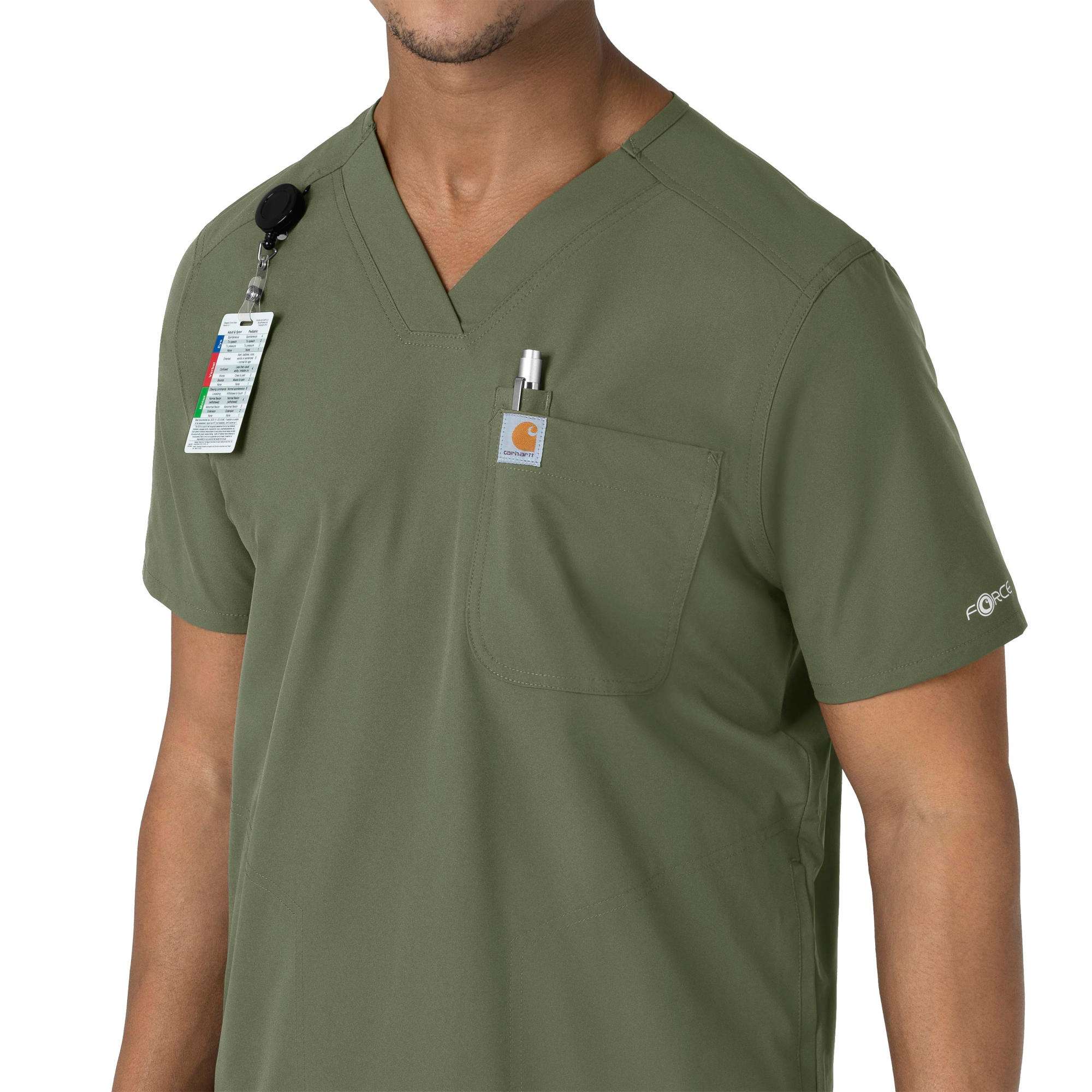 Force Essentials V-Neck Shirttail Scrub Top