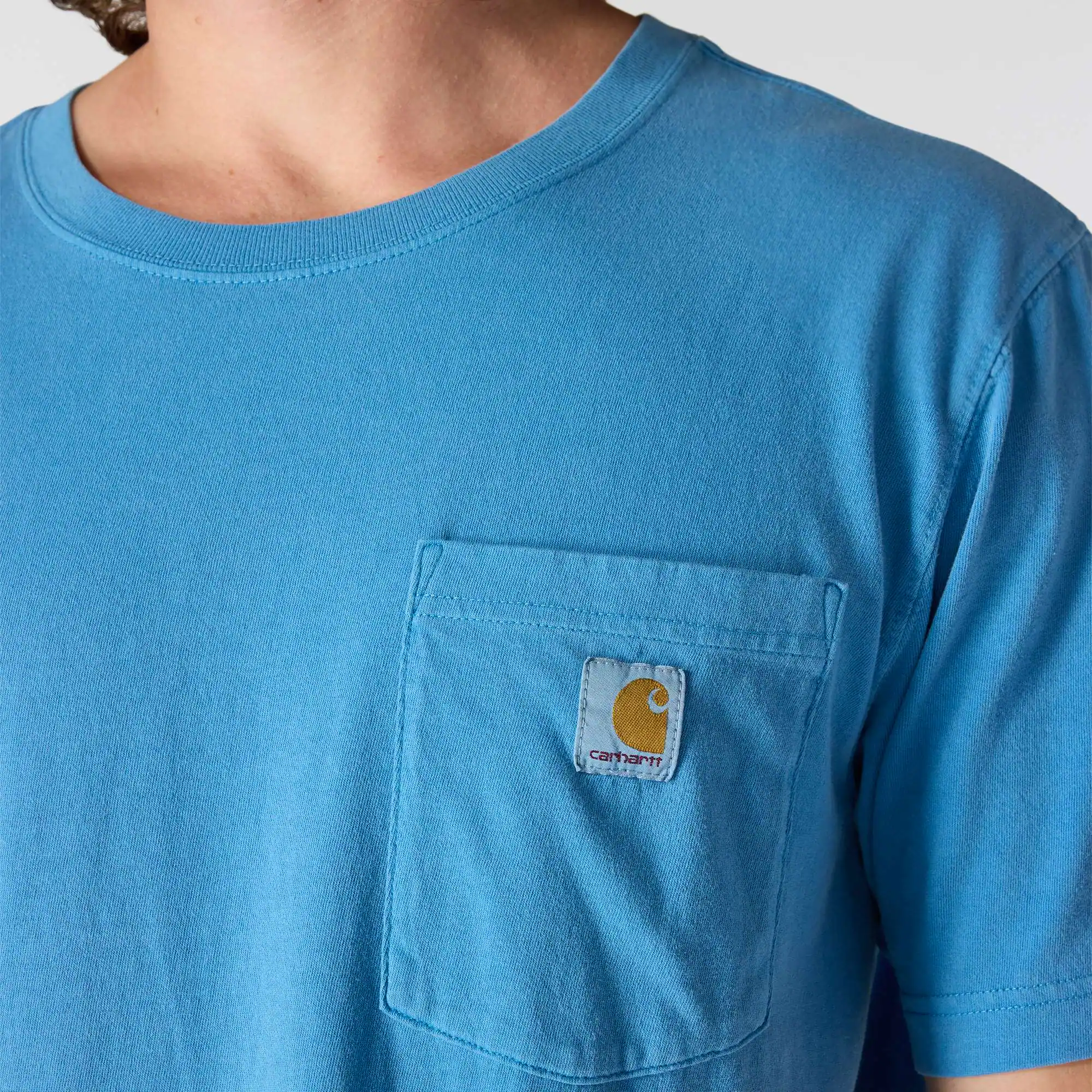 Re-Engineered Relaxed Fit Lightweight Short-Sleeve Garment Dyed Pocket T-Shirt
