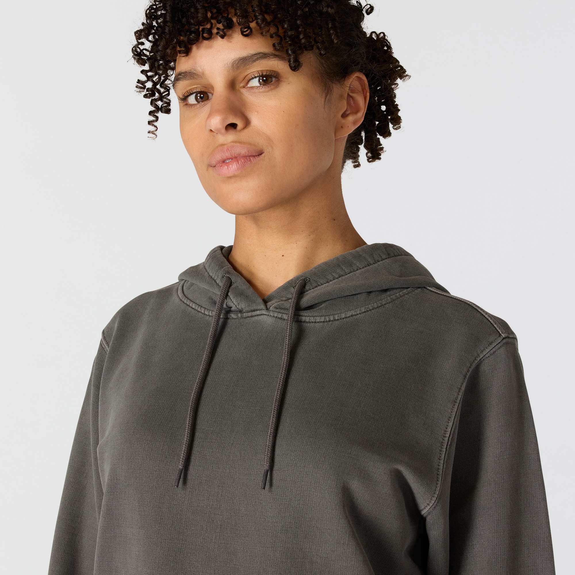 Women's Relaxed Fit Midweight Garment Dye French Terry Hooded Sweatshirt