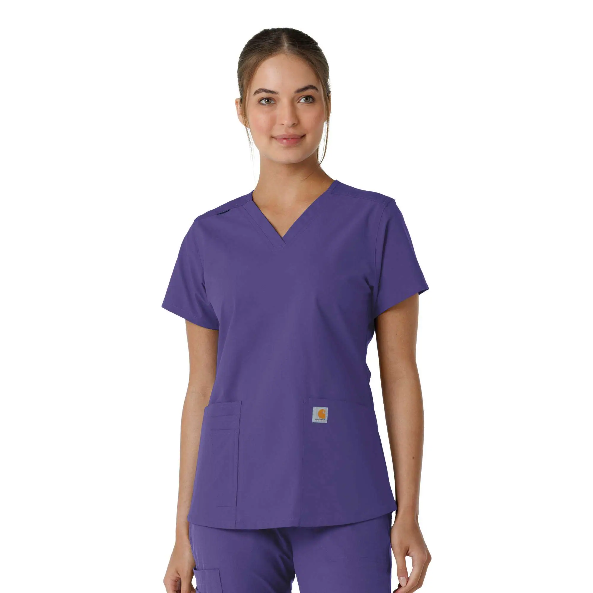 Women's Force Essentials V-Neck Knit Panel Scrub Top
