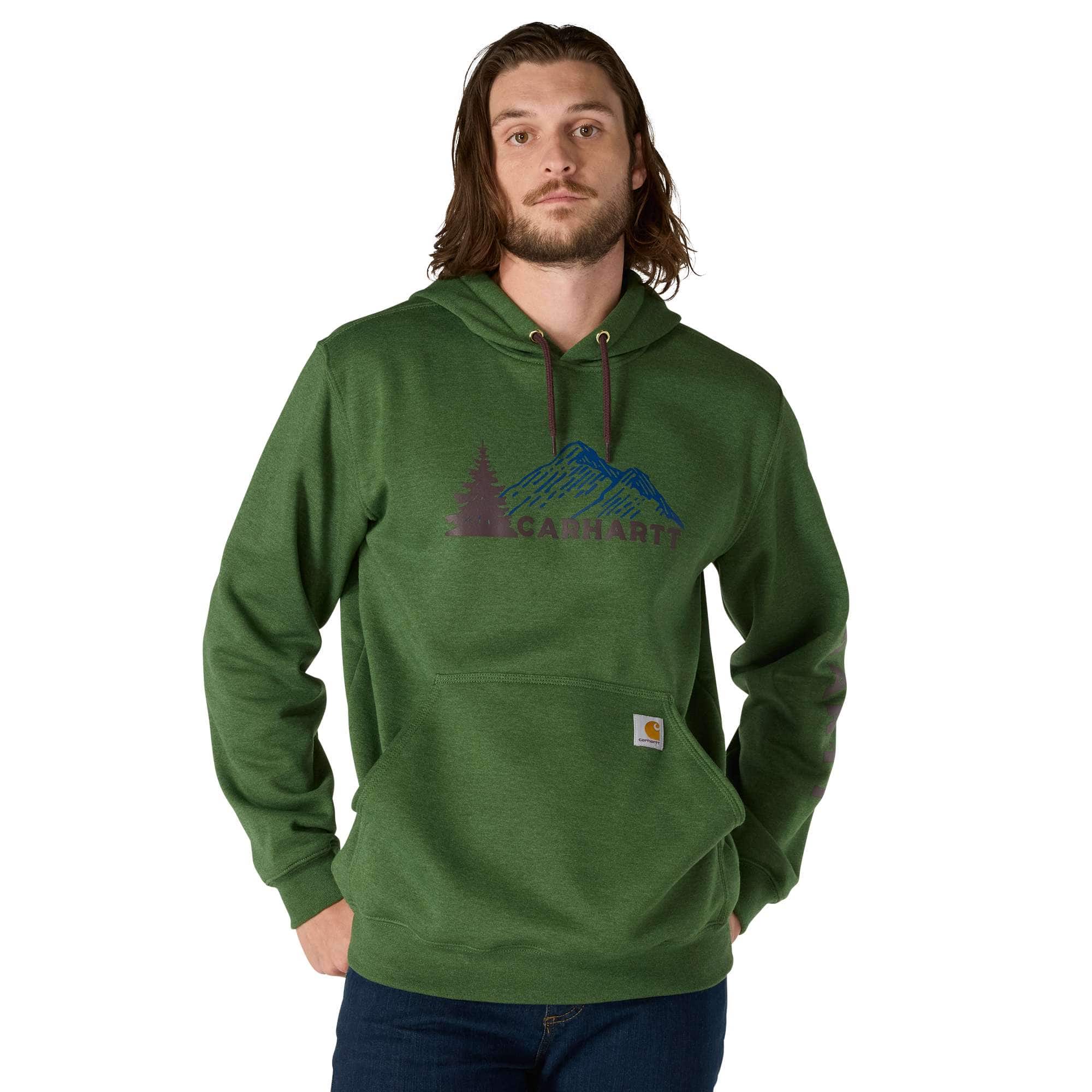 Loose Fit Midweight Mountain Graphic Sweatshirt