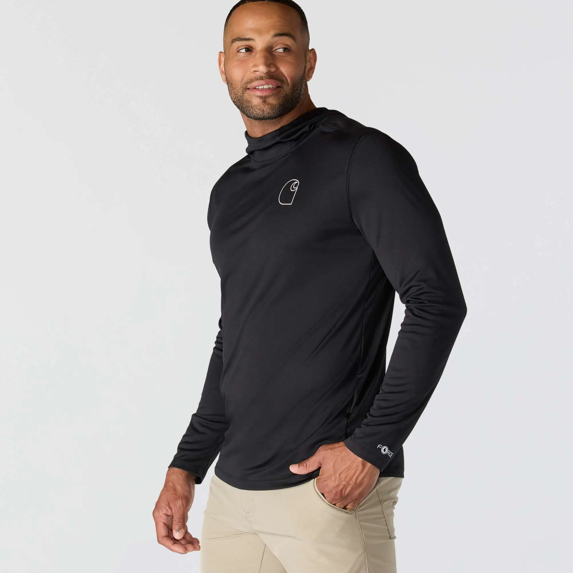 Force Sun Defender™ Lightweight Long-Sleeve Hooded Logo Graphic T-Shirt