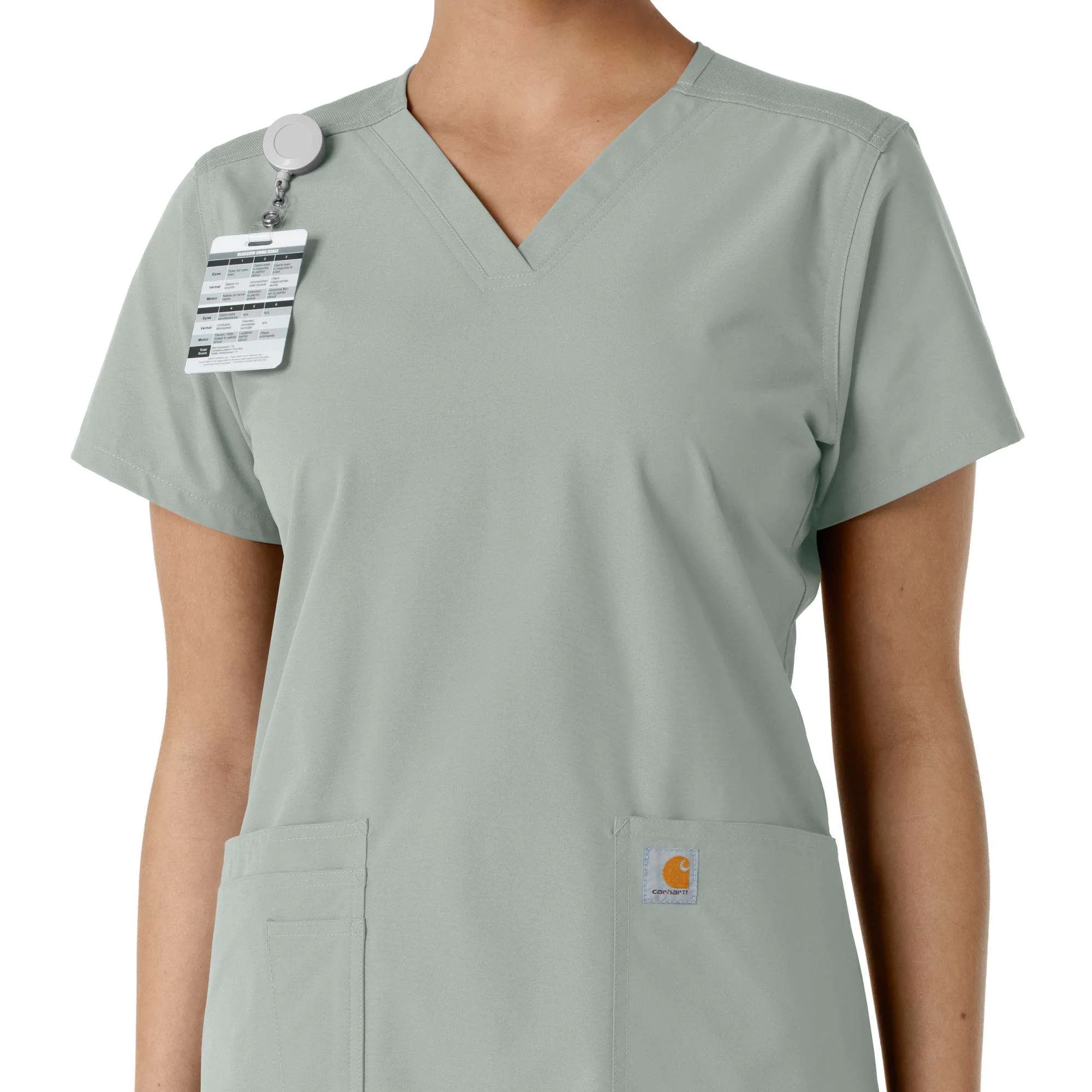 Women's Force Essentials V-Neck Knit Panel Scrub Top