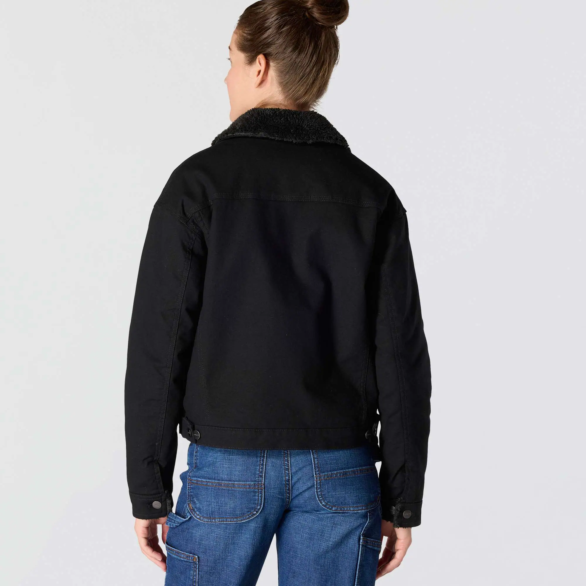 Women's Rugged Flex® Loose Fit Canvas Sherpa-Lined Jacket - 2 Warmer Rating