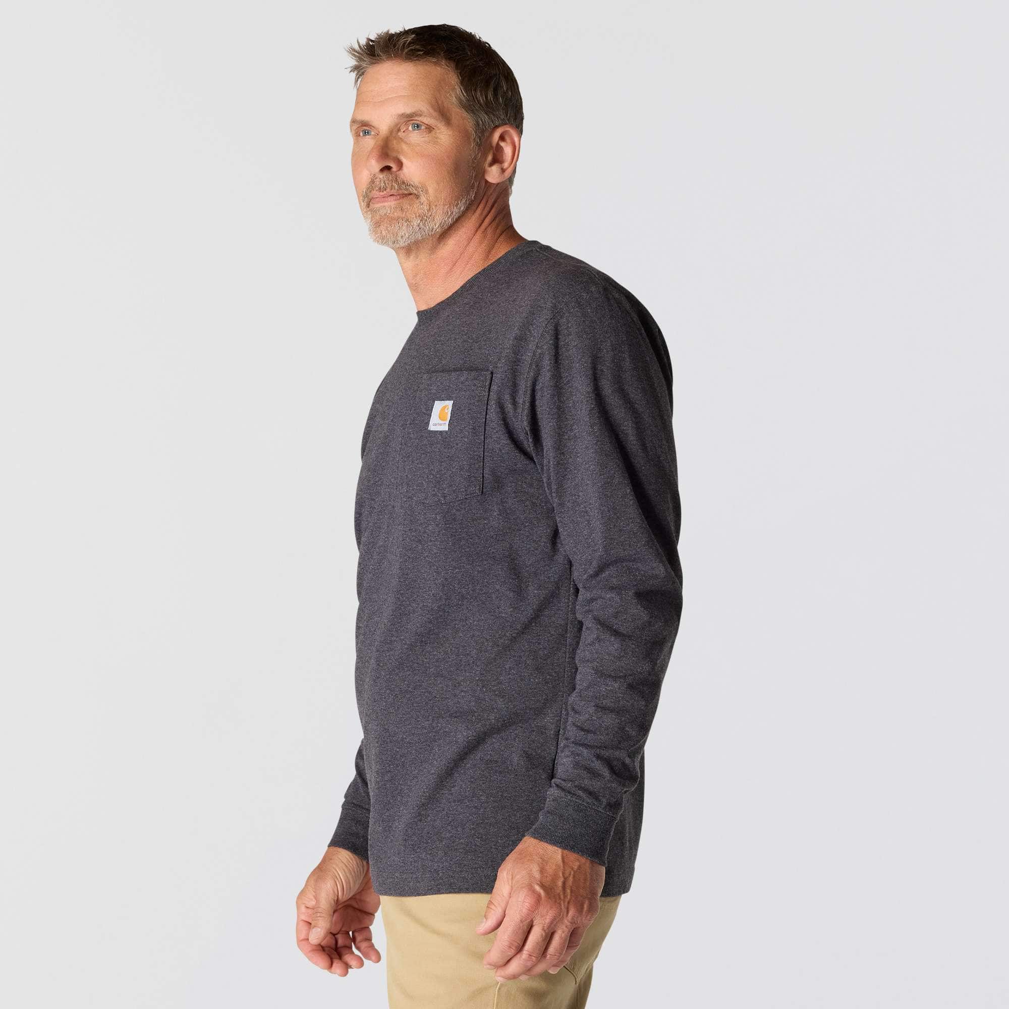 Loose Fit Heavyweight Long-Sleeve Pocket T-Shirt
