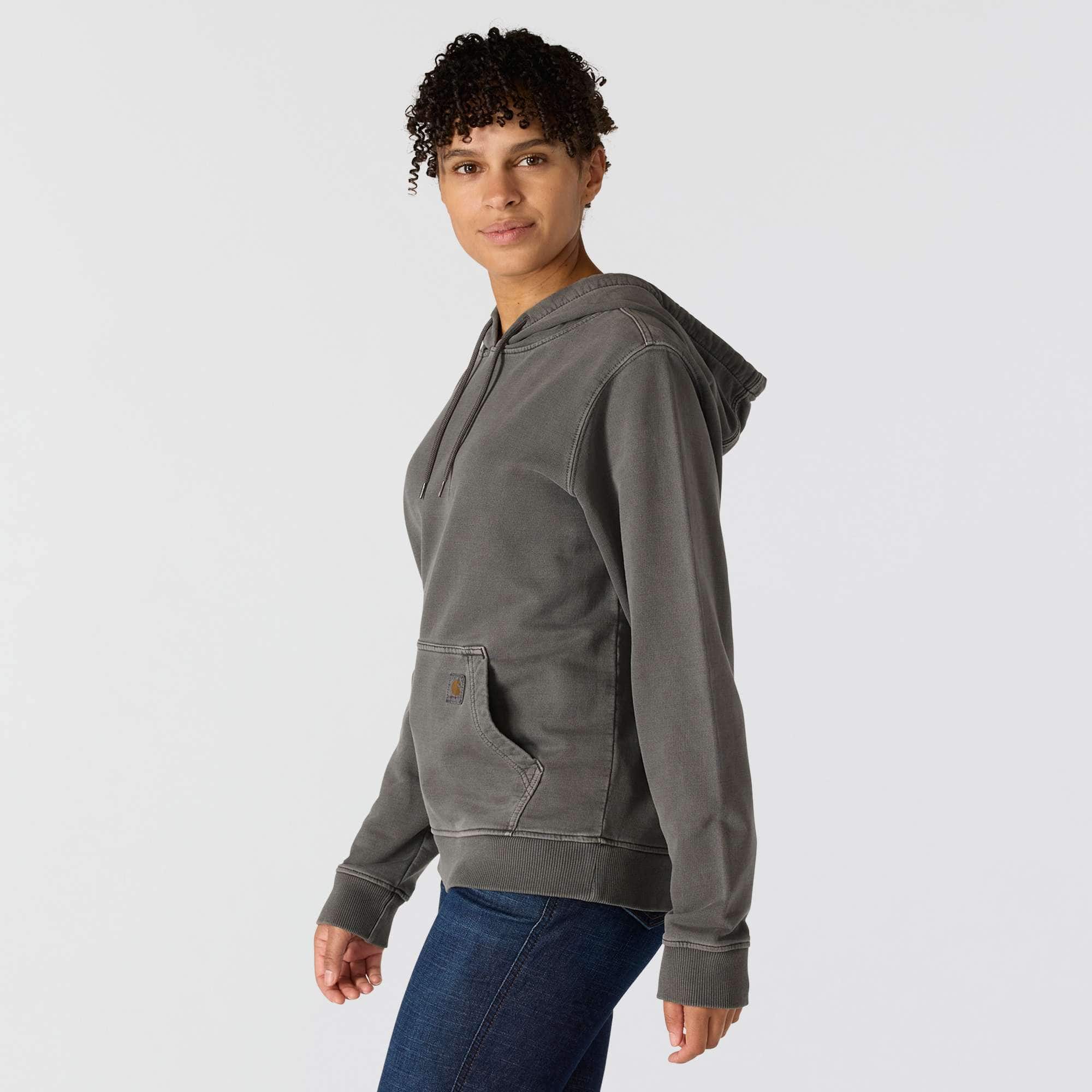 Women's Relaxed Fit Midweight Garment Dye French Terry Hooded Sweatshirt