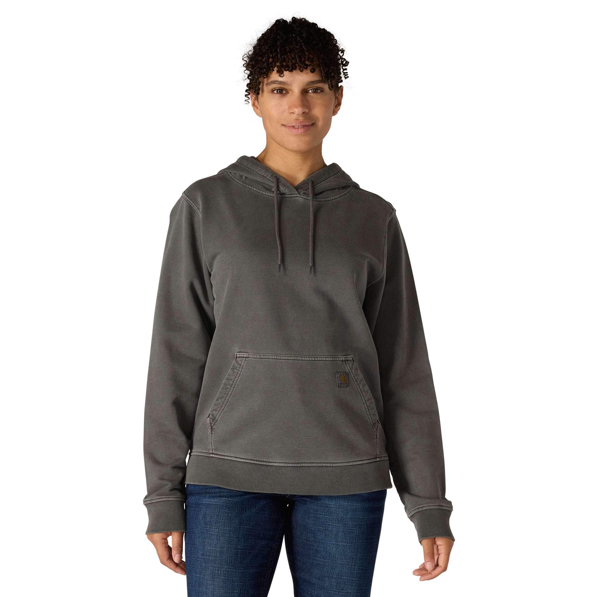 Women's Relaxed Fit Midweight Garment Dye French Terry Hooded Sweatshirt