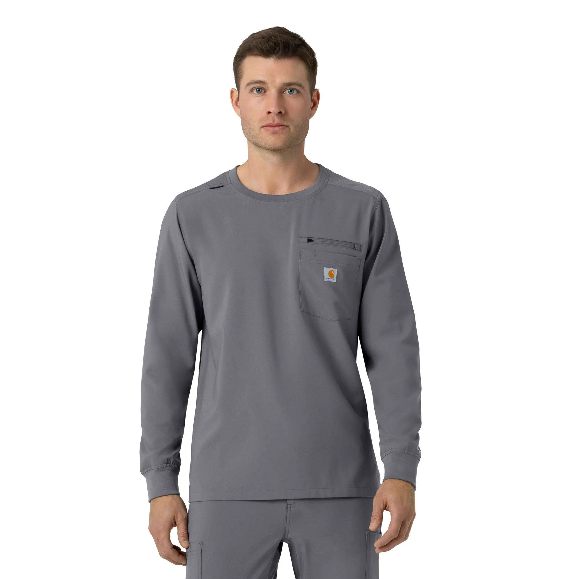 Force Cross-Flex Crew Neck Long Sleeve Scrub Top