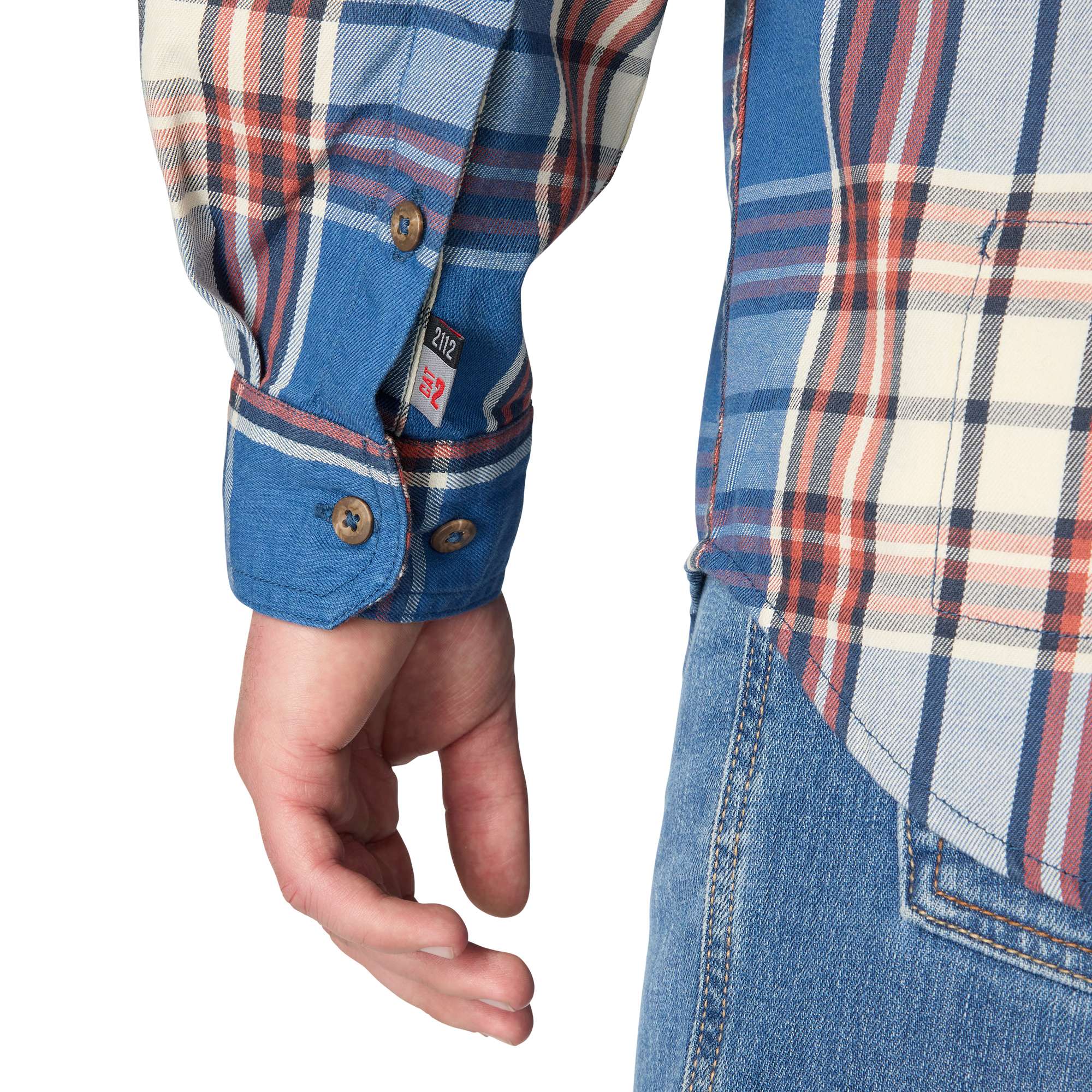 Flame Resistant Force Rugged Flex® Loose Fit Twill Long-Sleeve Plaid Shirt