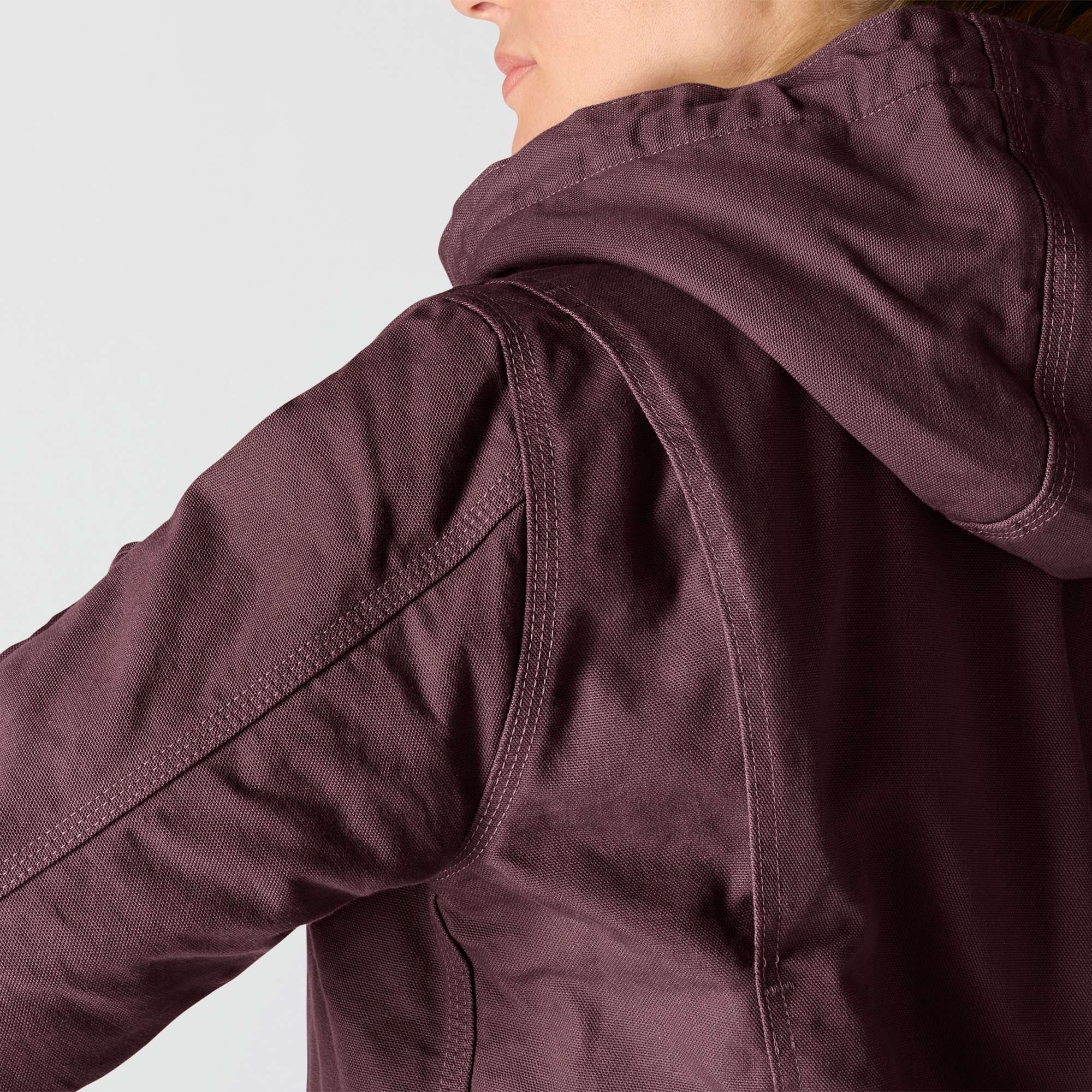 Women's Sherpa Lined Jacket - Loose Fit - Washed Duck - 3 Warmest Rating