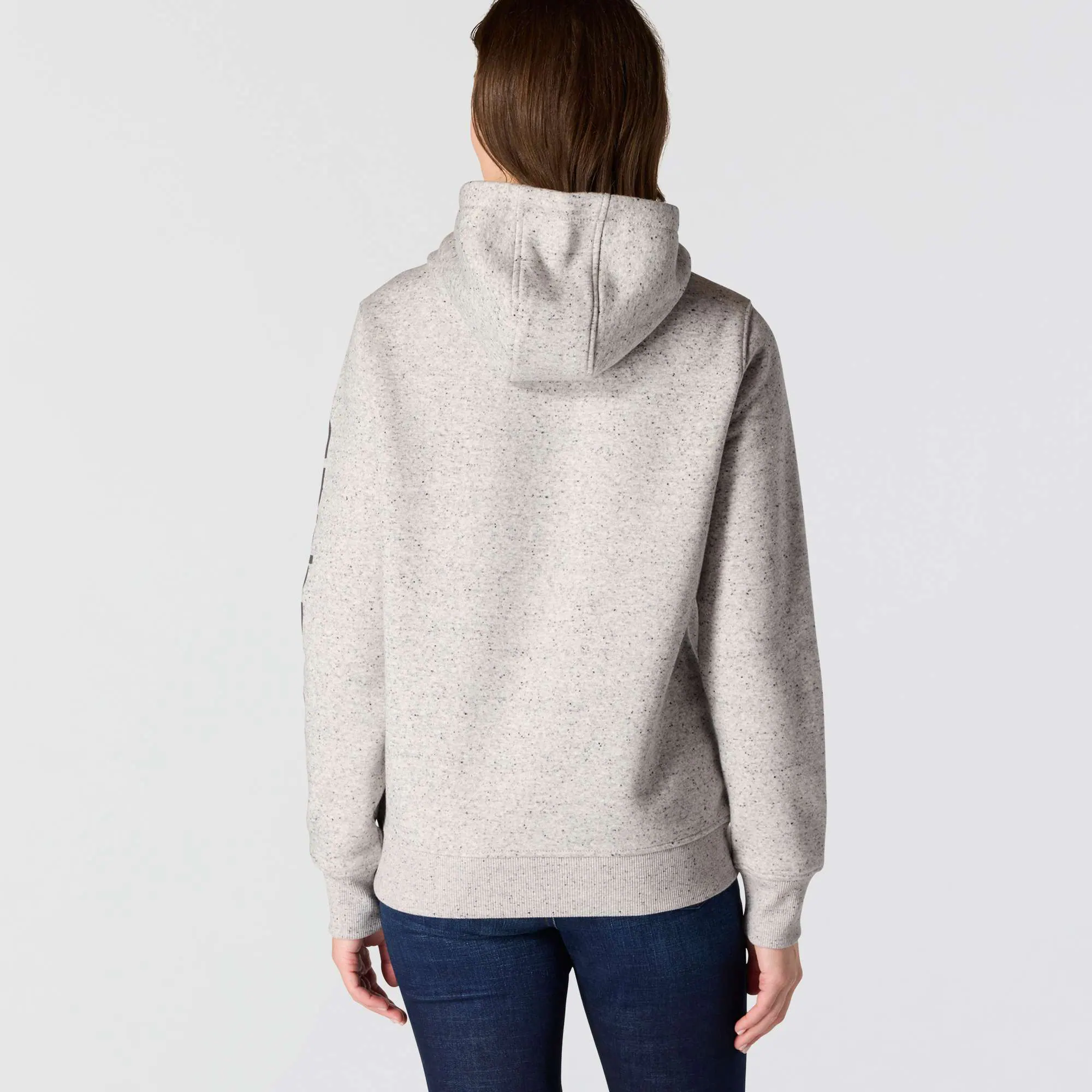 Women's Relaxed Fit Midweight Logo Sleeve Graphic Hoodie