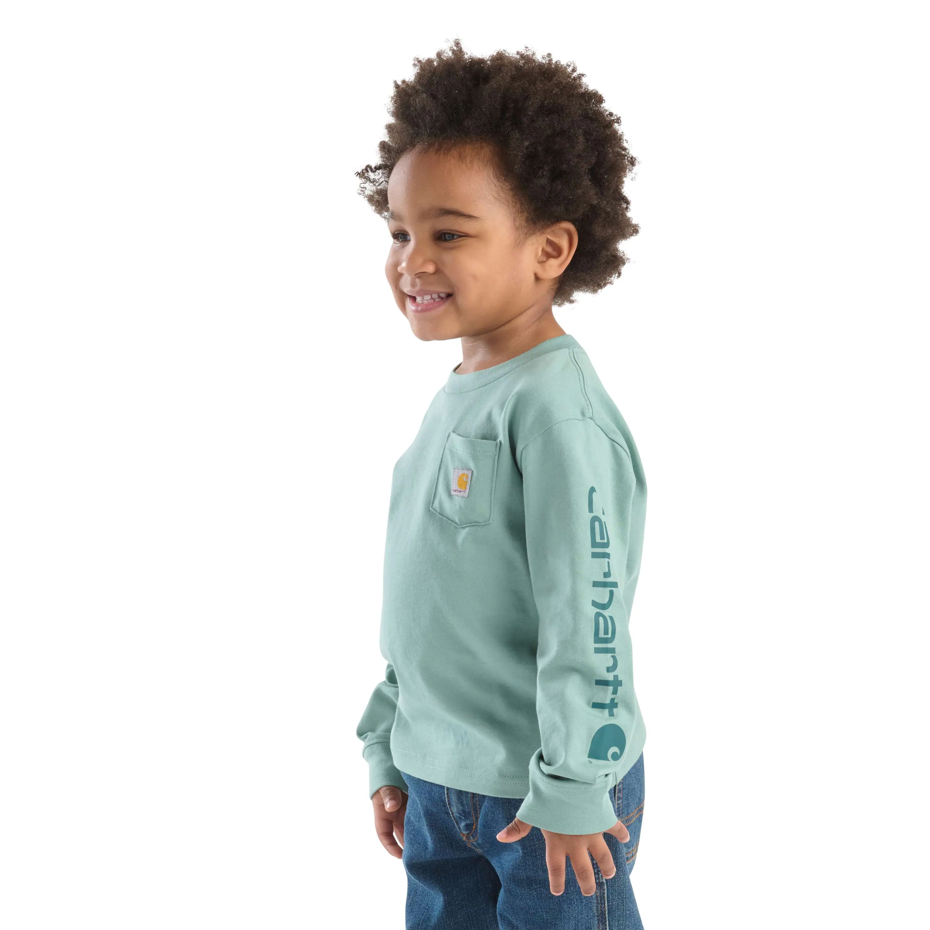 Boys' Long Sleeve Graphic Pocket T-Shirt (Toddler/Child/Youth)
