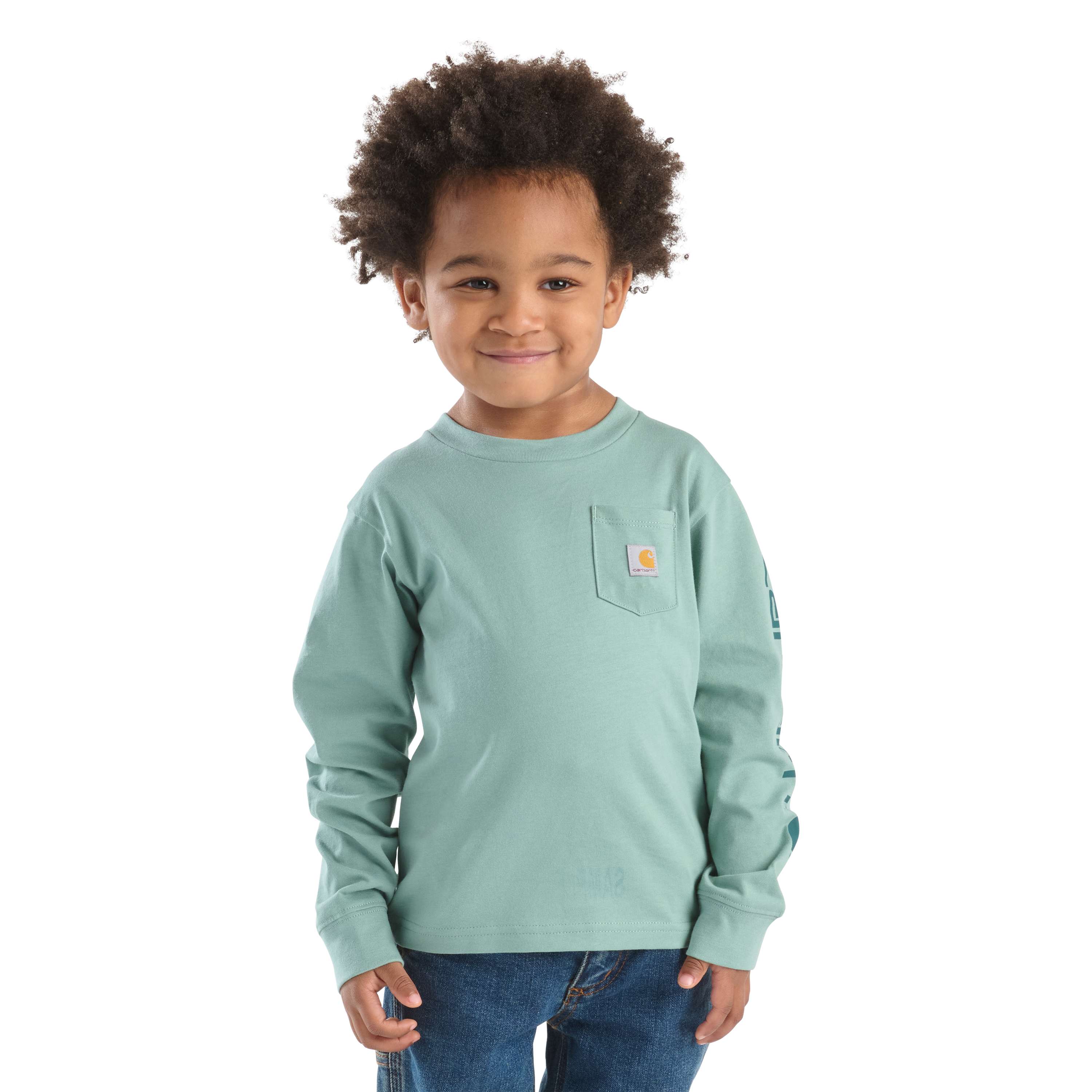 Boys' Long Sleeve Graphic Pocket T-Shirt (Toddler/Child/Youth)