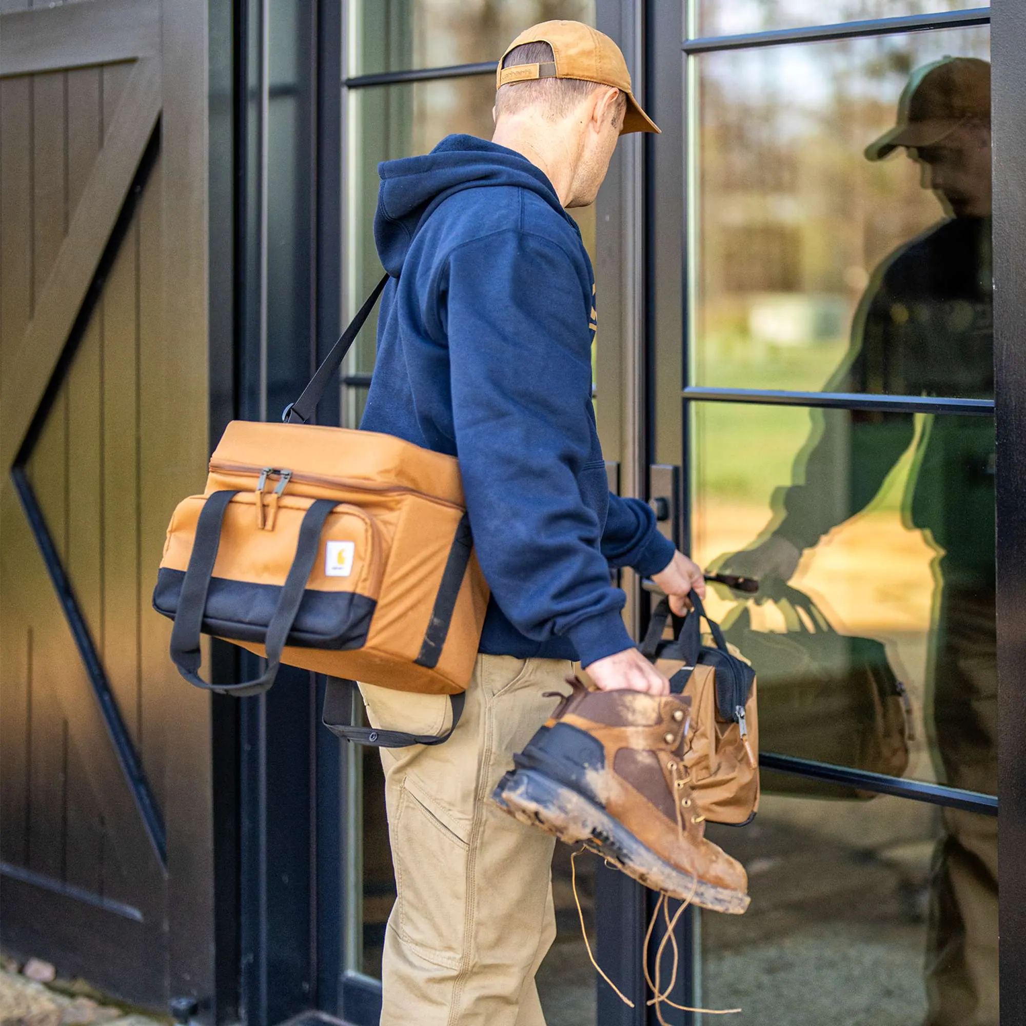 Insulated 18 Can Two Compartment Cooler