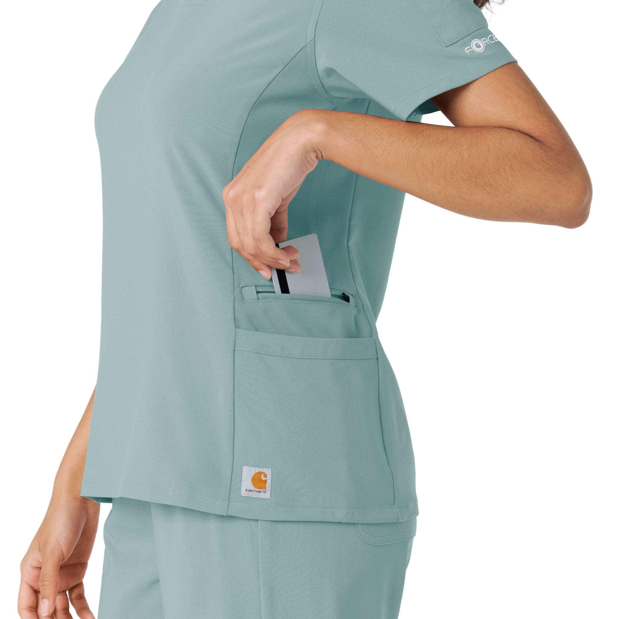 Women's Force Cross-Flex Knit Panel Scrub Top