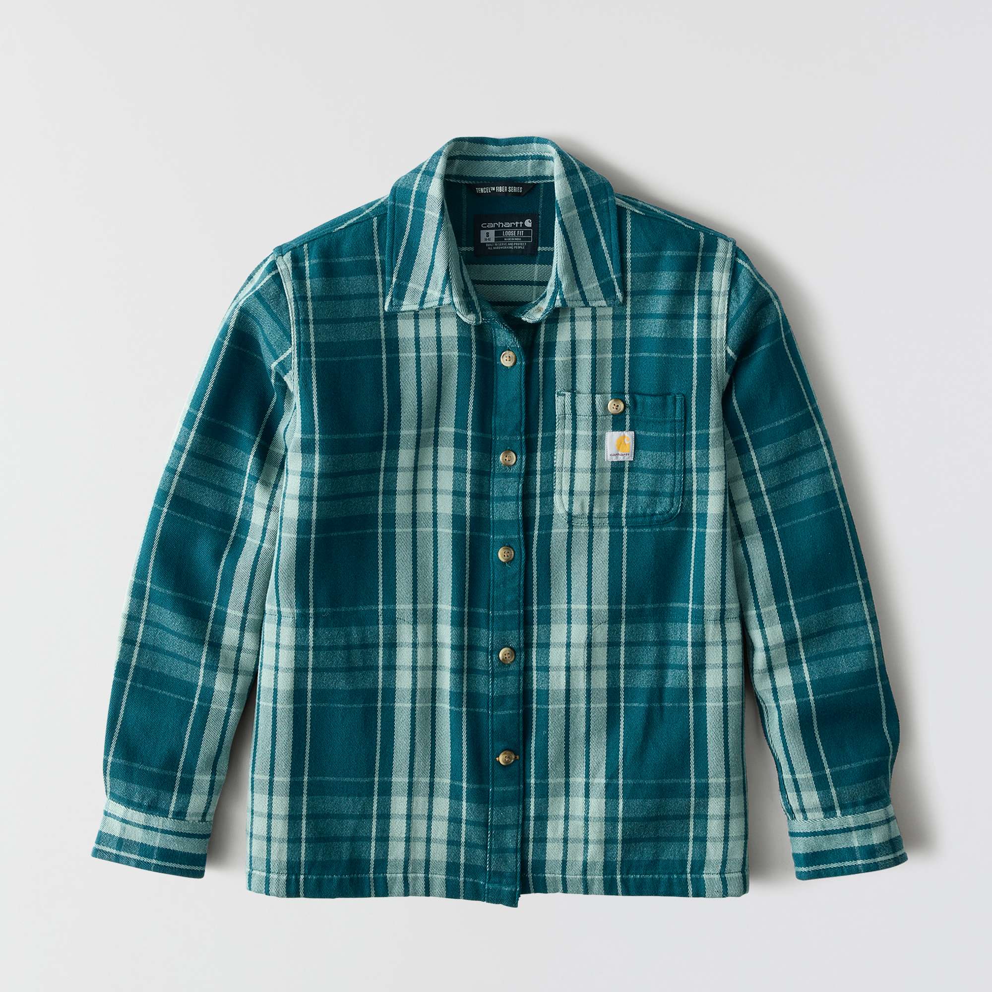 Women's TENCEL™ Fiber Series Loose Fit Twill Plaid Shirt