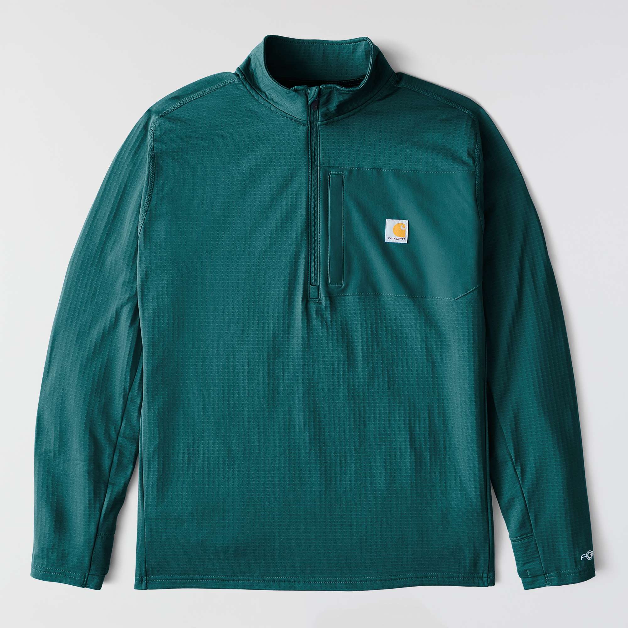 Carhartt Force® Relaxed Fit Mock Neck Half-Zip Fleece-Lined Shirt