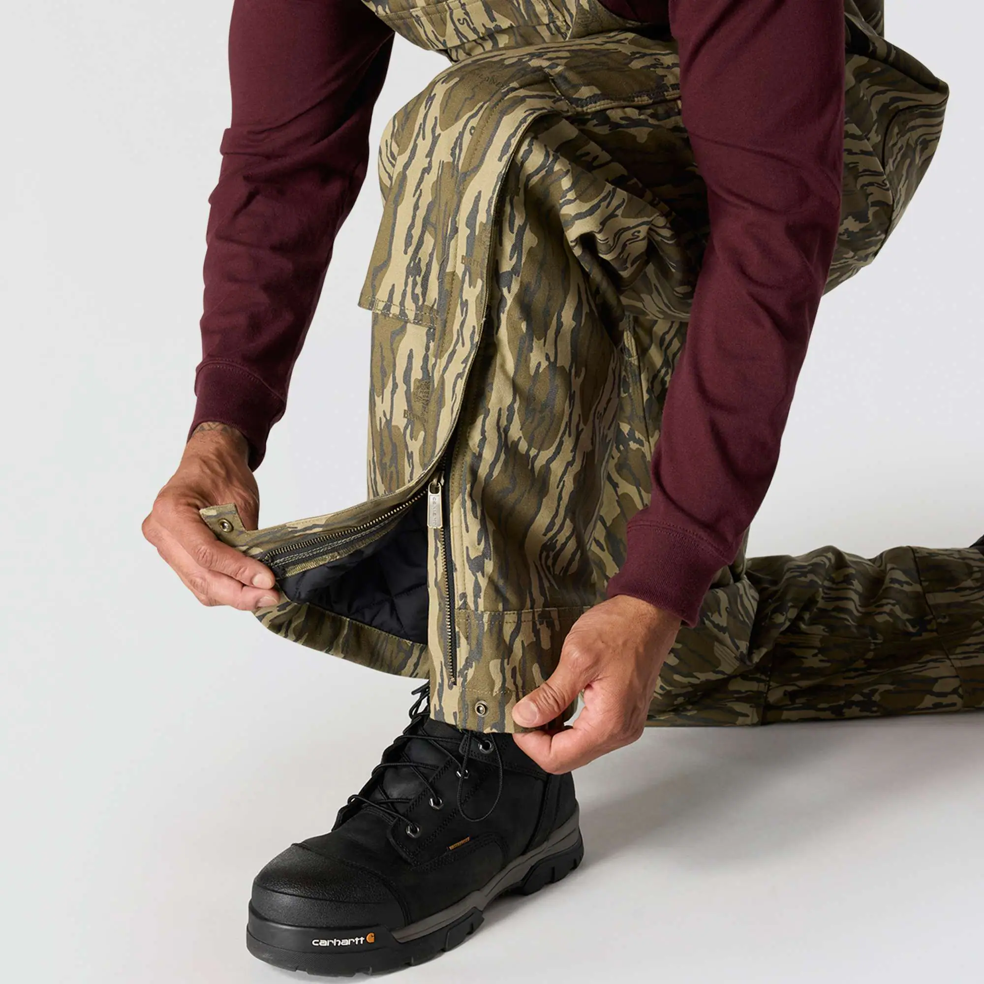 Rugged Flex® Duck Insulated Camo Bib Overall - 3 Warmest Rating