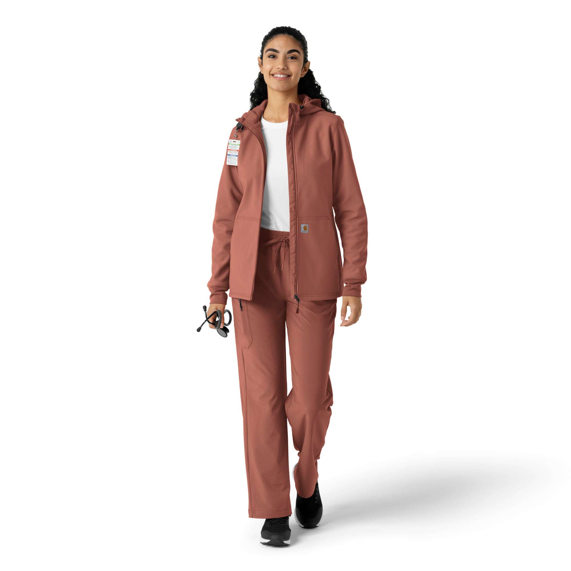 Women's Bonded Fleece Scrub Hoodie