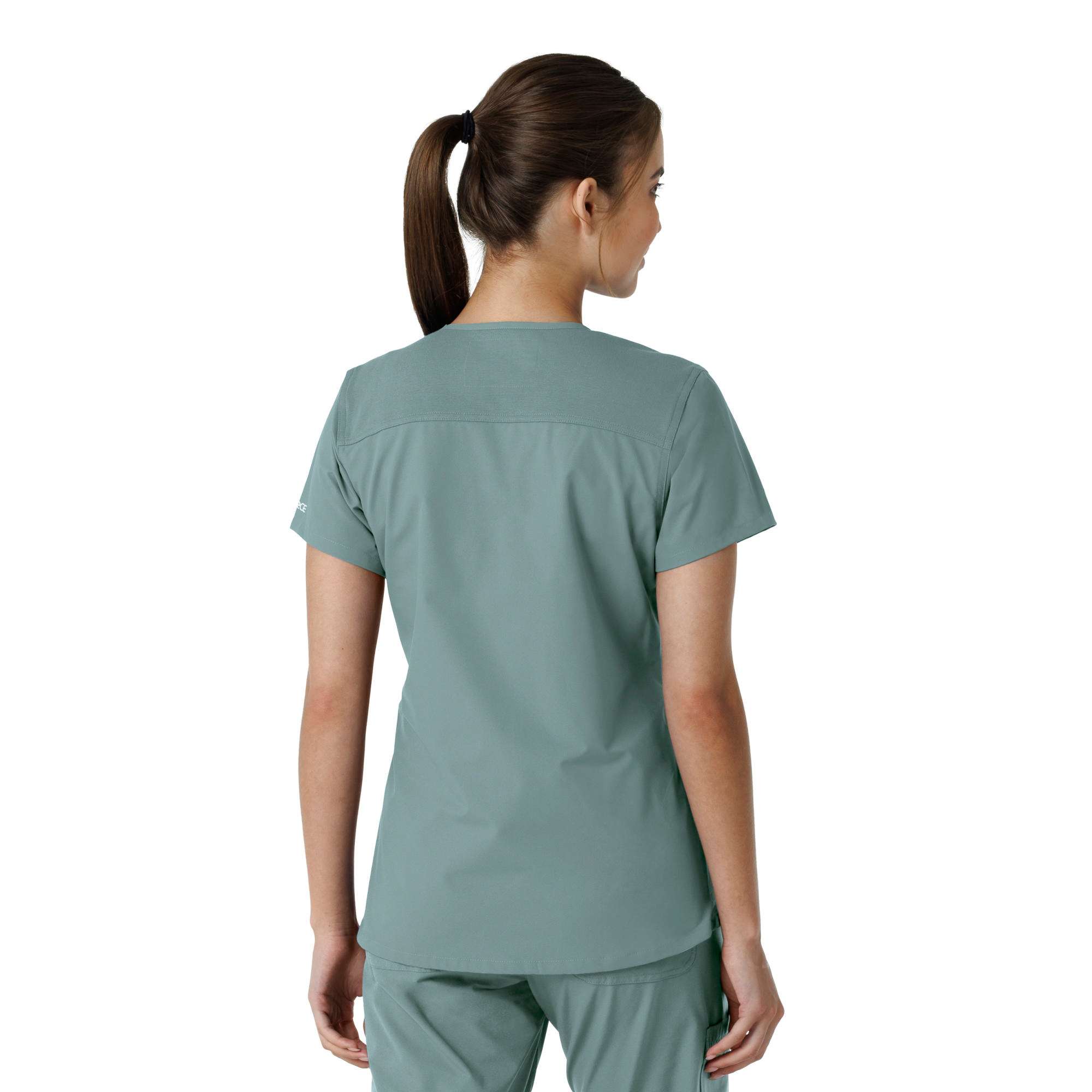 Women's Force Essentials V-Neck Knit Panel Scrub Top