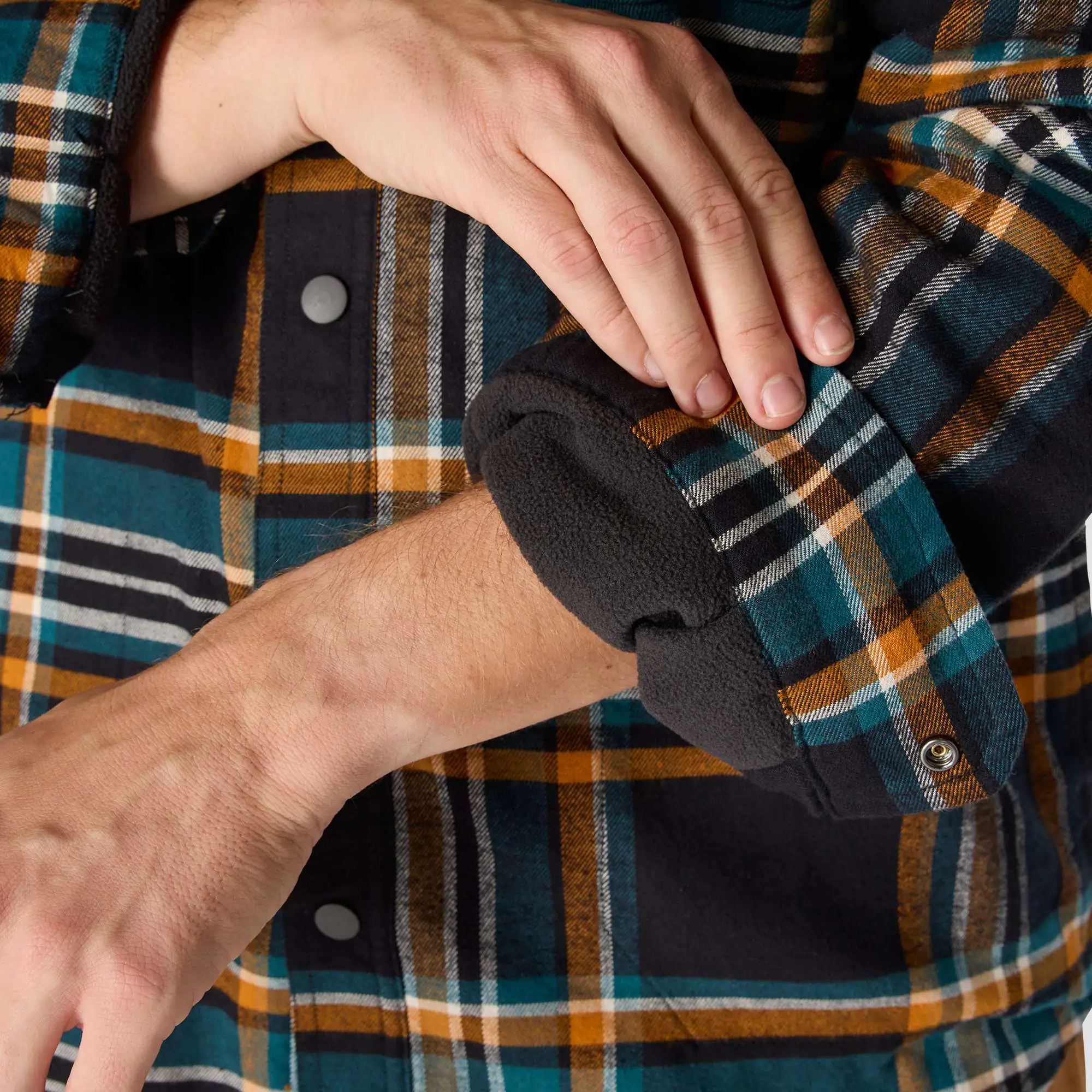 Rugged Flex® Relaxed Fit Flannel Fleece Lined Hooded Shirt Jac