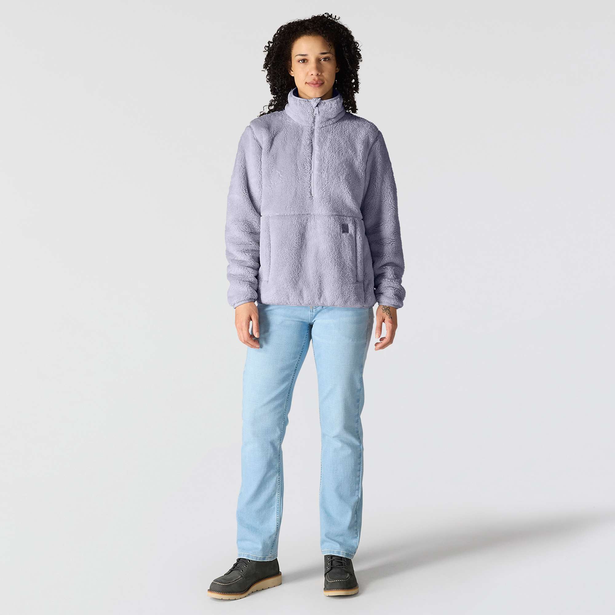 Women's Loose Fit Fleece Pullover - 3 Warmest Rating