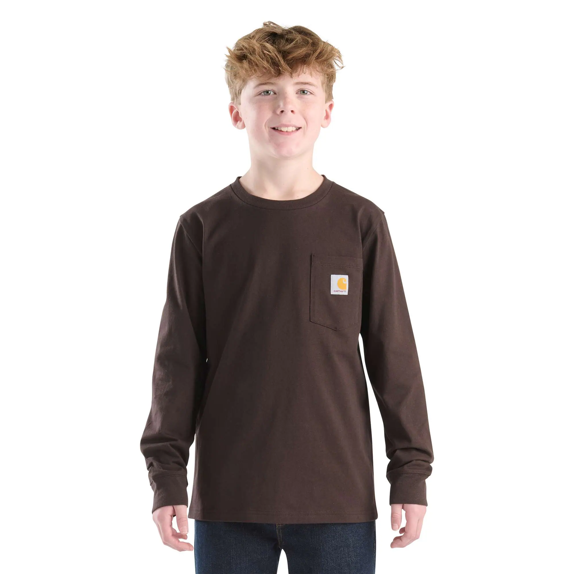 Boys' Long Sleeve Dog "C" Pocket T-Shirt (Child/Youth)