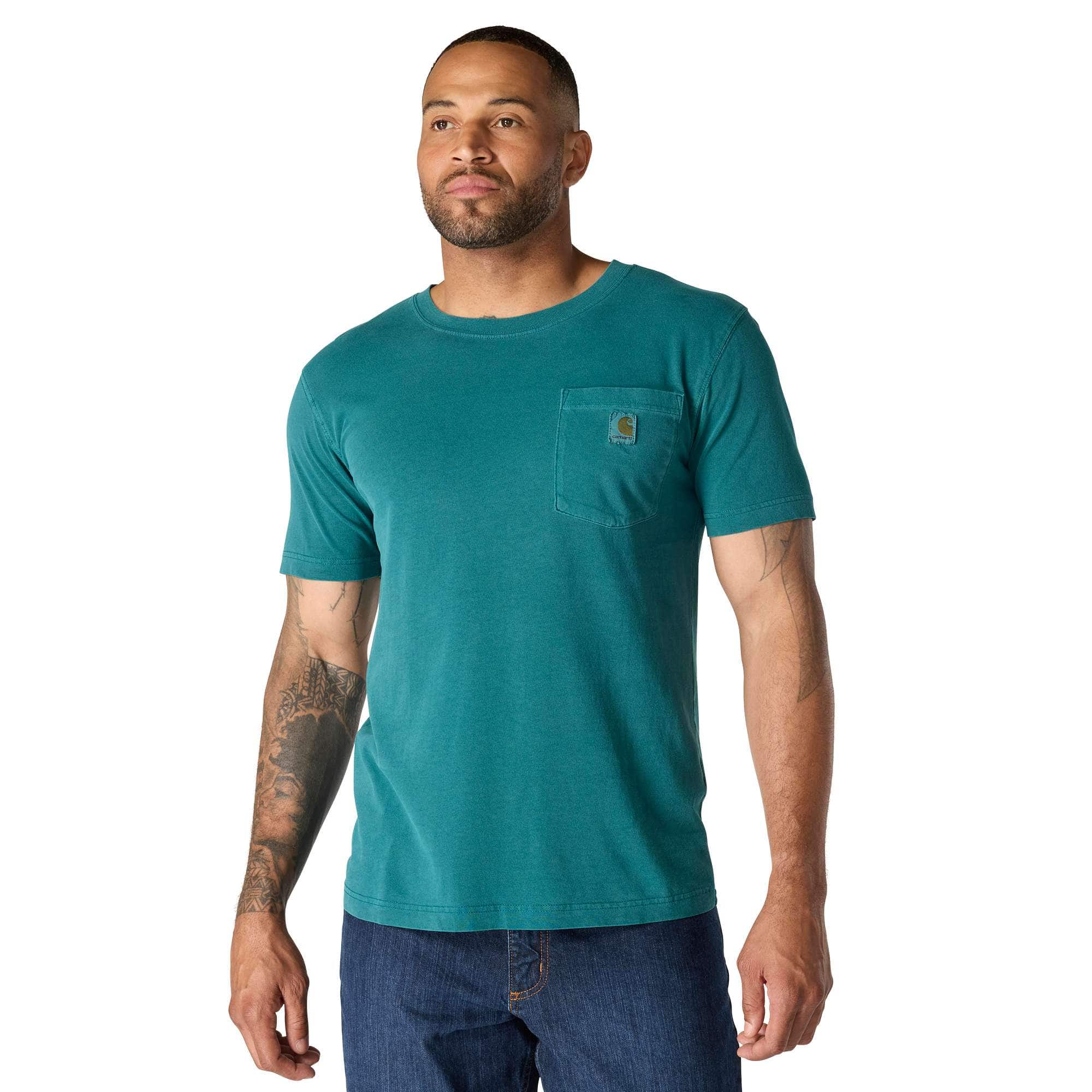 Re-Engineered Relaxed Fit Lightweight Short-Sleeve Garment Dyed Pocket T-Shirt