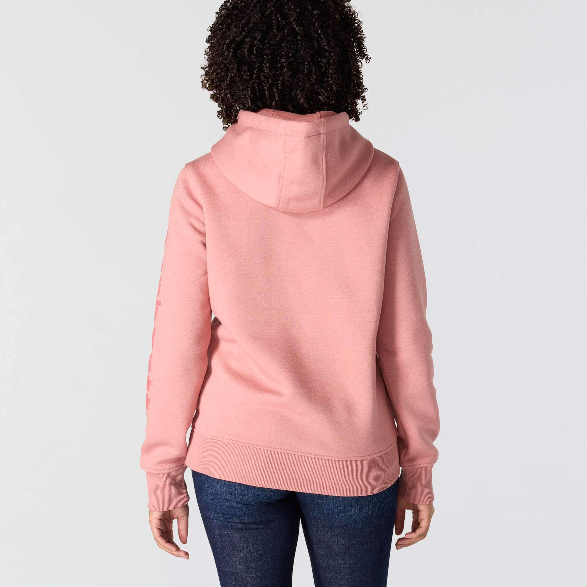 Women's Relaxed Fit Midweight Logo Sleeve Graphic Hoodie