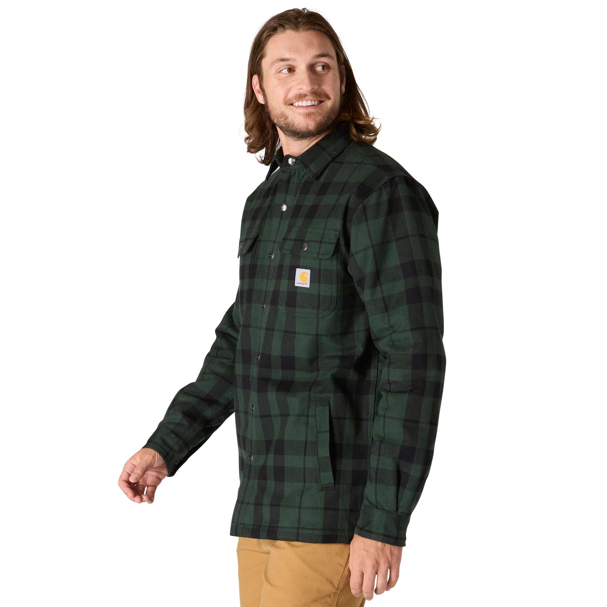 Relaxed Fit Flannel Sherpa-Lined Shirt Jac