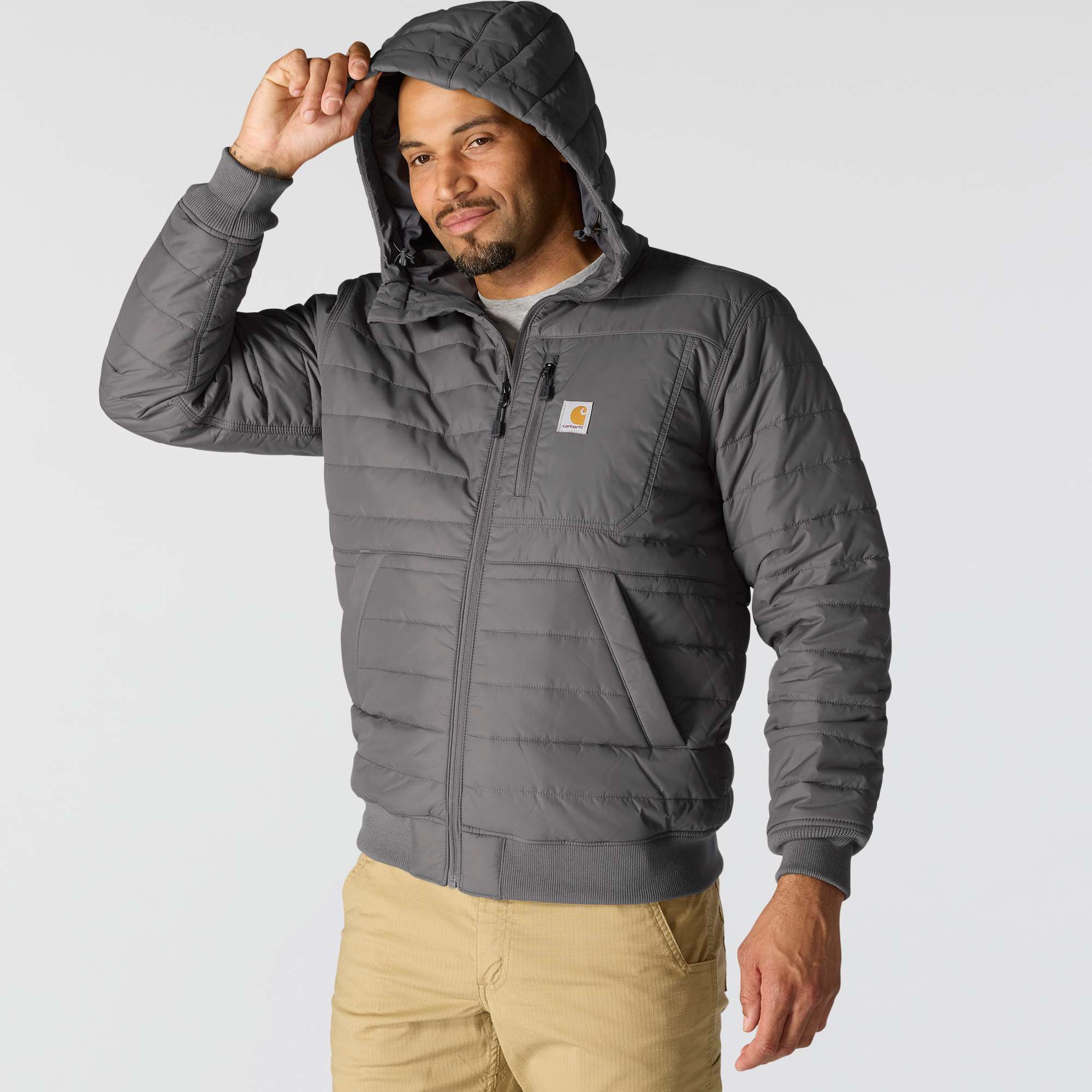 Rain Defender® Relaxed Fit Lightweight Insulated Hooded Jacket - 3 Warmest Rating