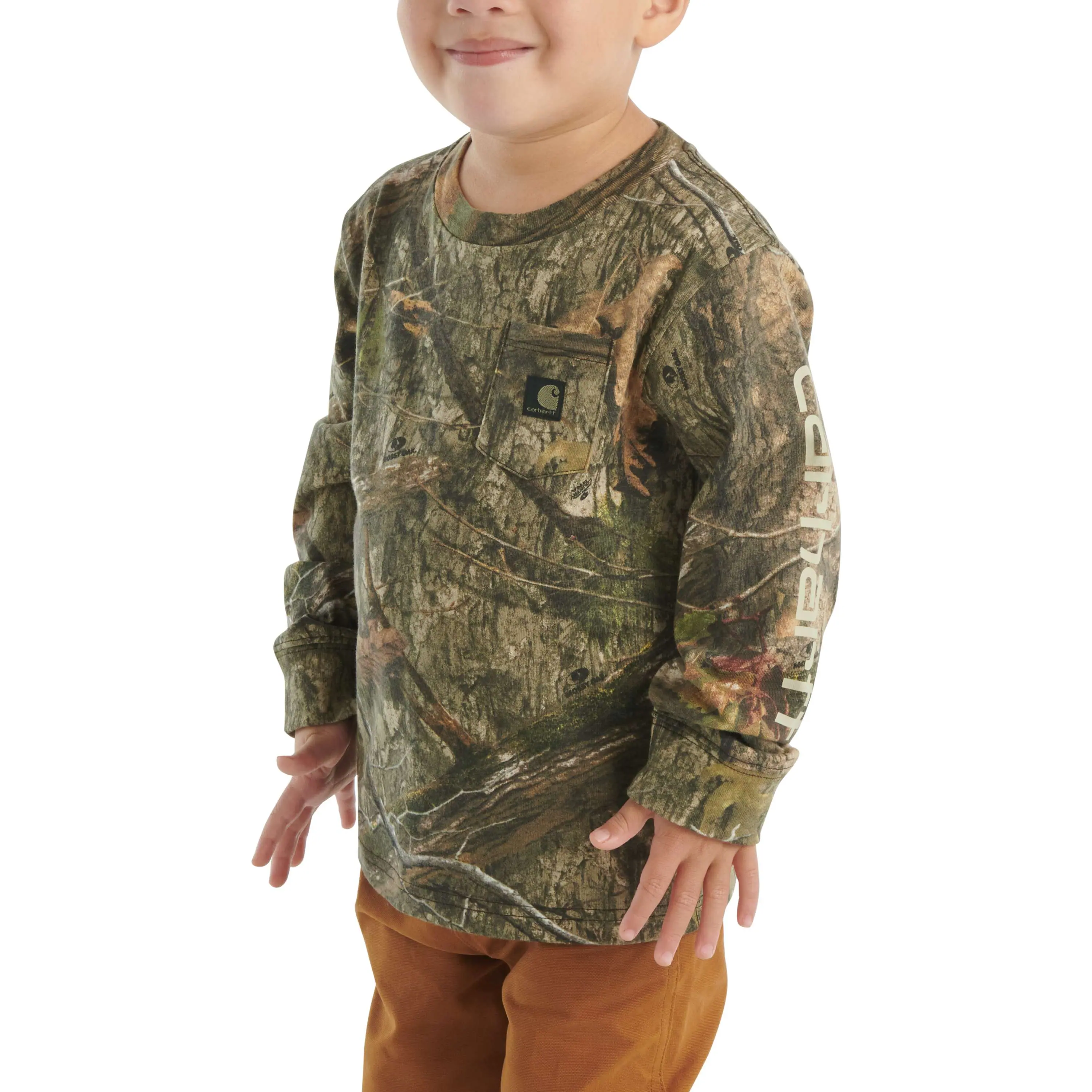 Boys' Long-Sleeve Camo Pocket T-Shirt (Toddler/Child/Youth)