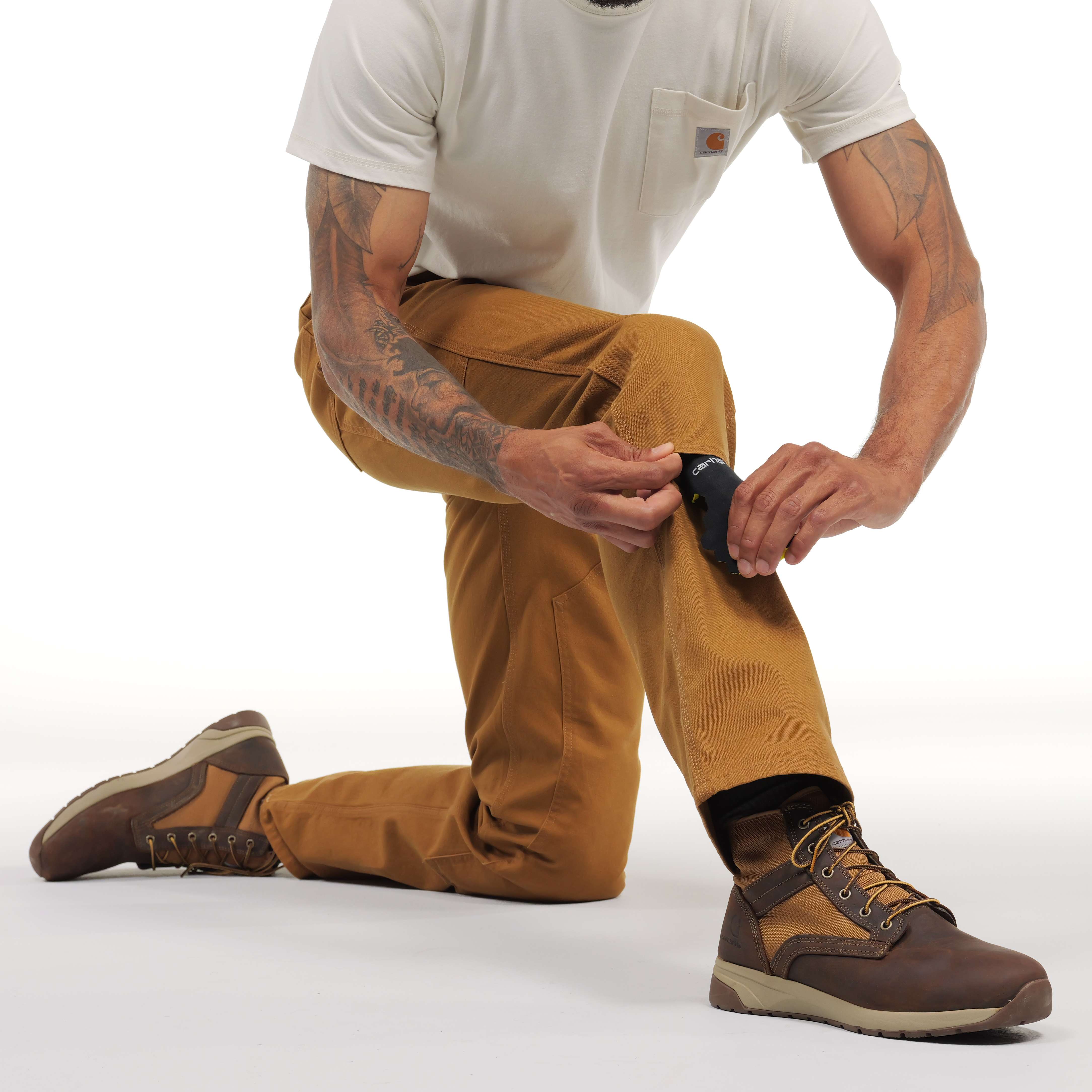 Relaxed Straight Rugged Flex® Duck Double-Front Dungaree