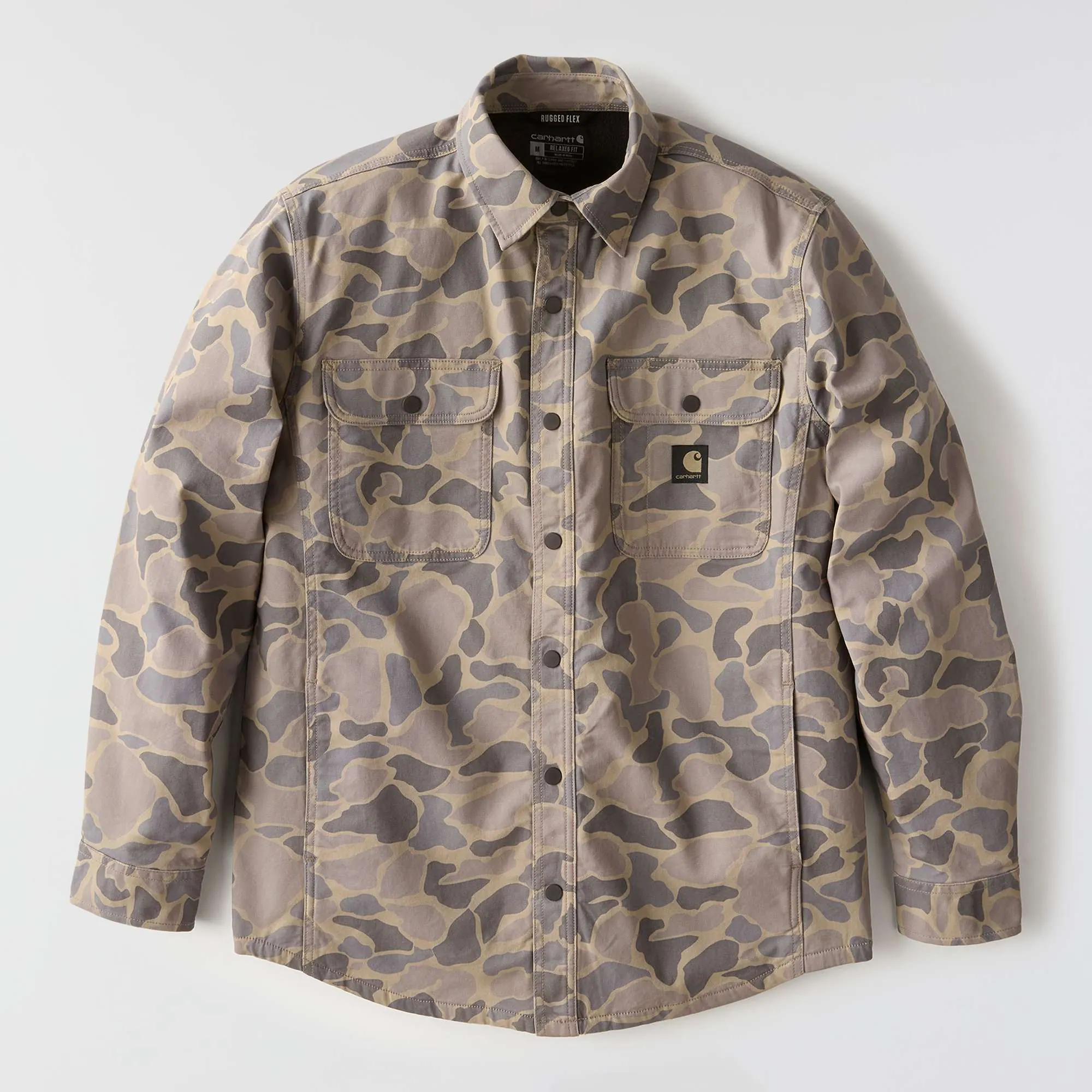 Rugged Flex® Relaxed Fit Canvas Fleece-Lined Shirt Jac