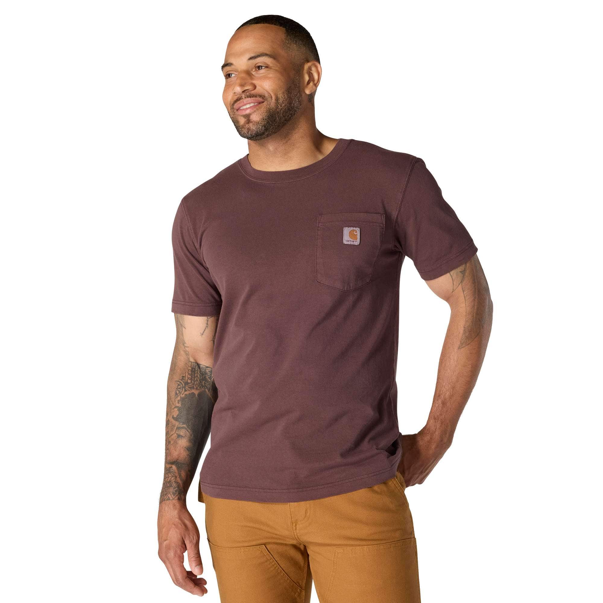Re-Engineered Relaxed Fit Lightweight Short-Sleeve Garment Dyed Pocket T-Shirt