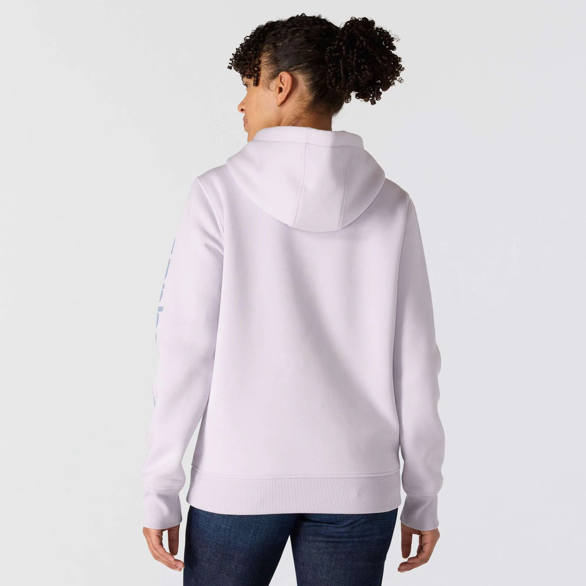 Women's Relaxed Fit Midweight Logo Sleeve Graphic Hoodie