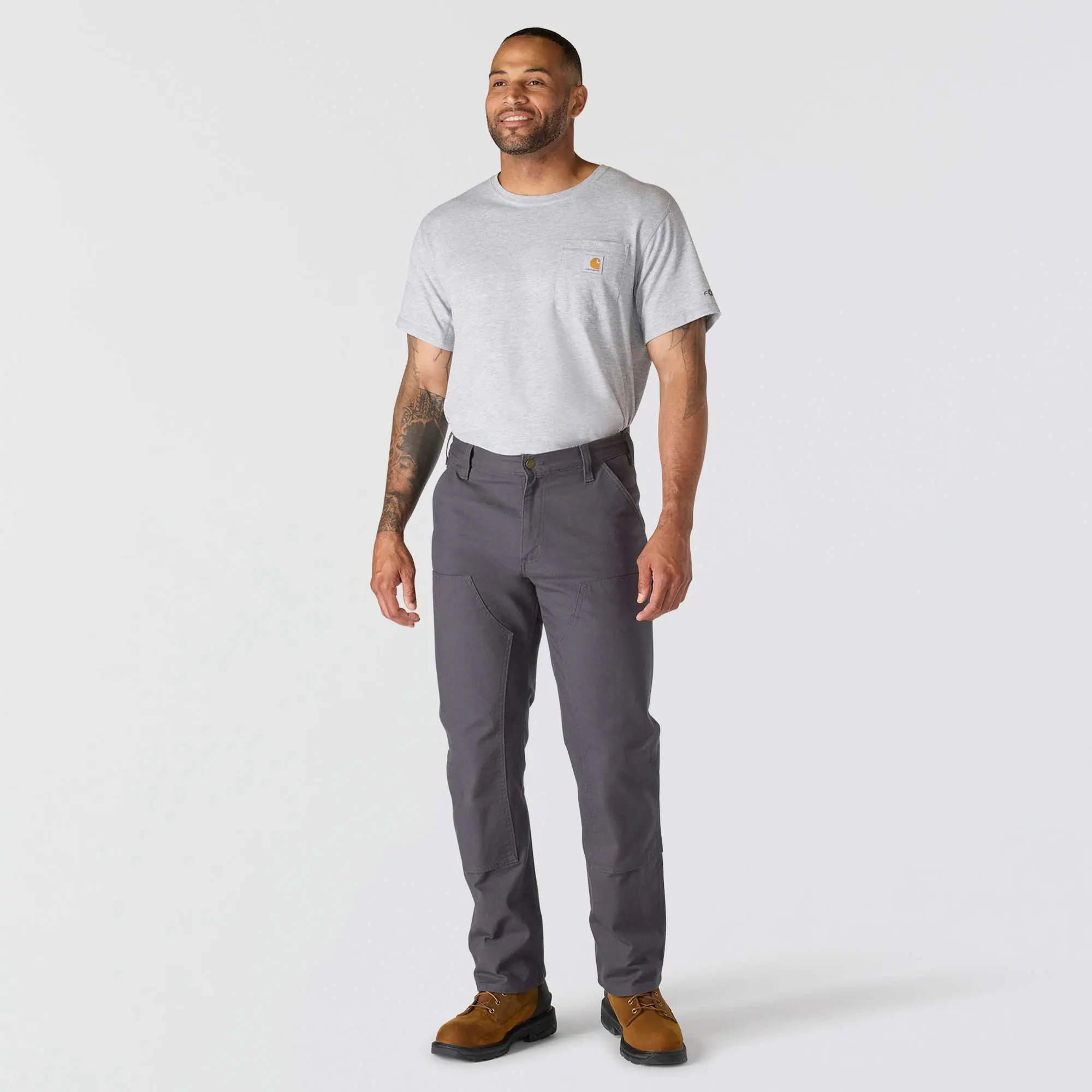 Relaxed Straight Rugged Flex® Duck Double-Front Dungaree