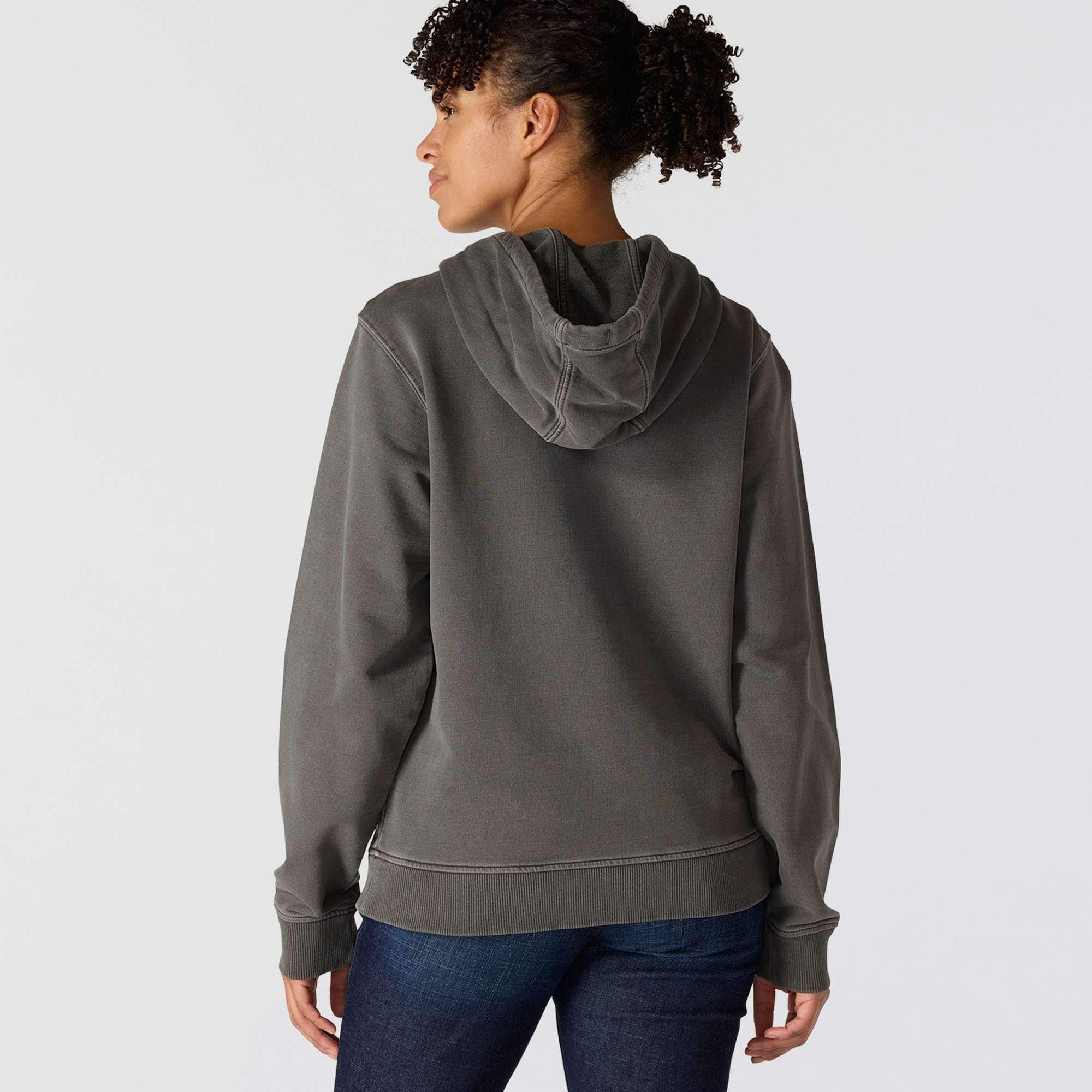 Women's Relaxed Fit Midweight Garment Dye French Terry Hooded Sweatshirt