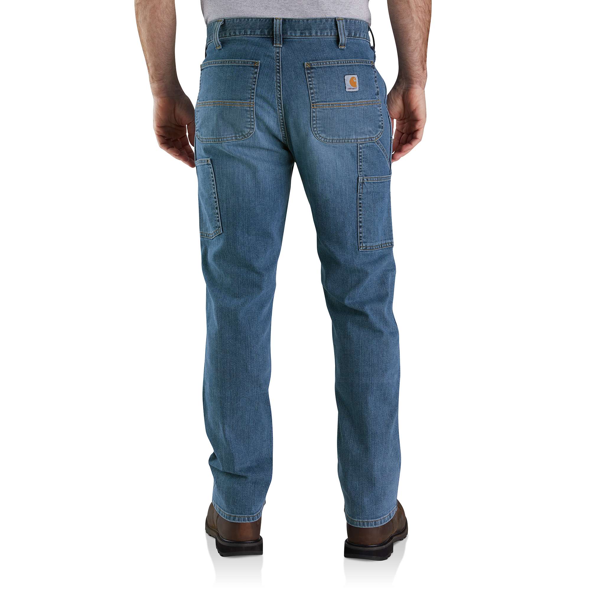 Relaxed Straight Rugged Flex® Double-Front Denim Dungaree