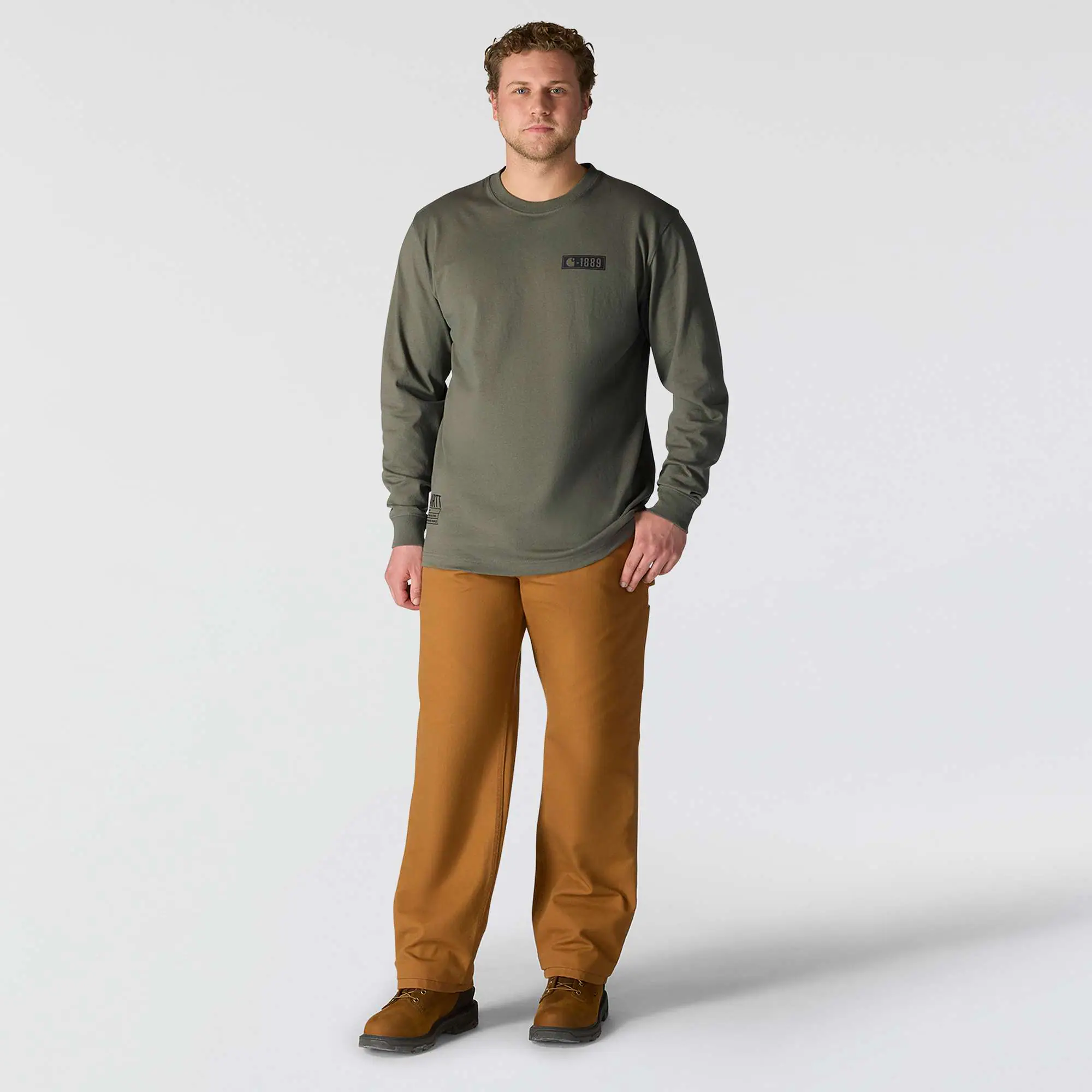 Loose Fit Heavyweight Long-Sleeve Pocket 1889 T-Shirt
