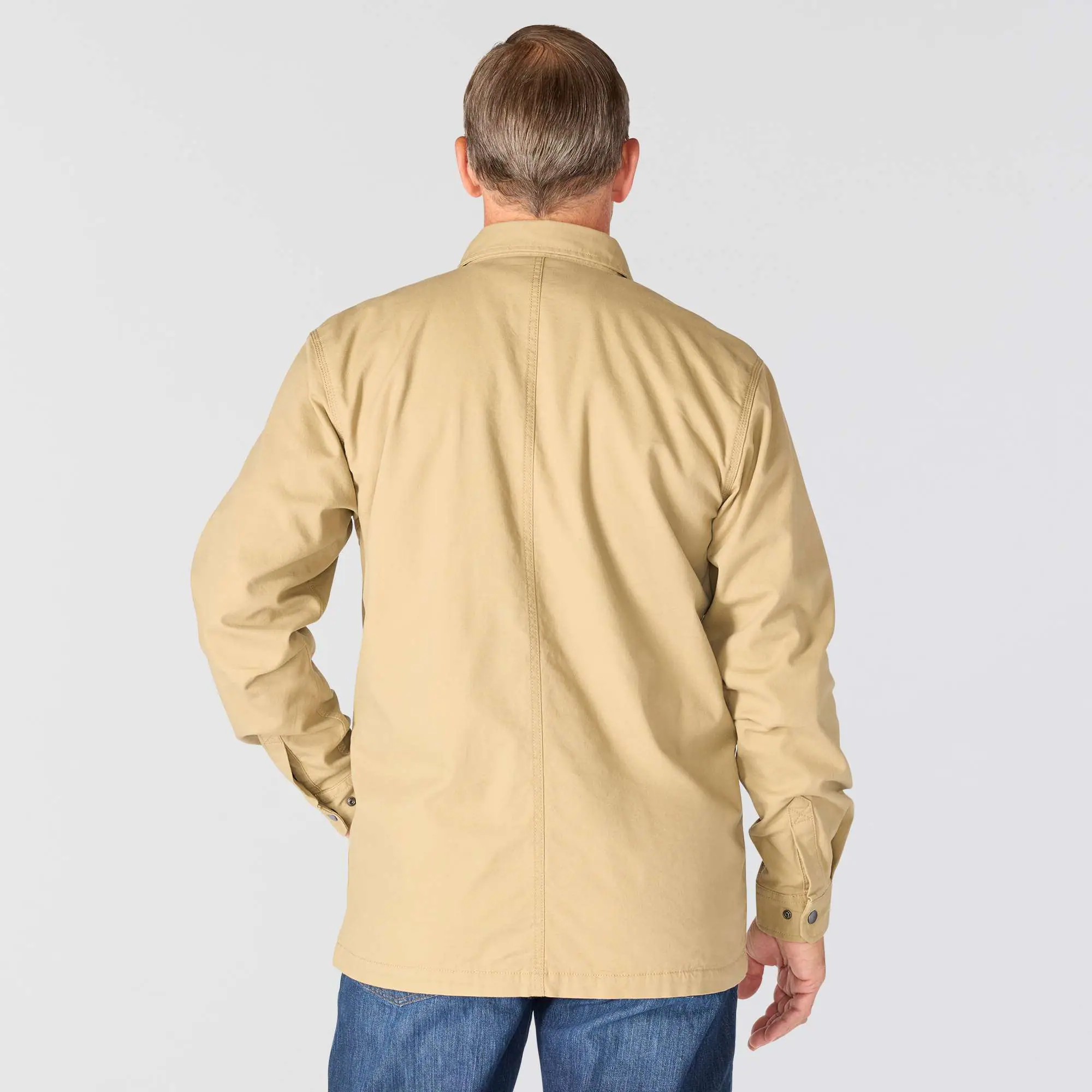 Rugged Flex® Relaxed Fit Canvas Fleece-Lined Snap-Front Shirt Jac