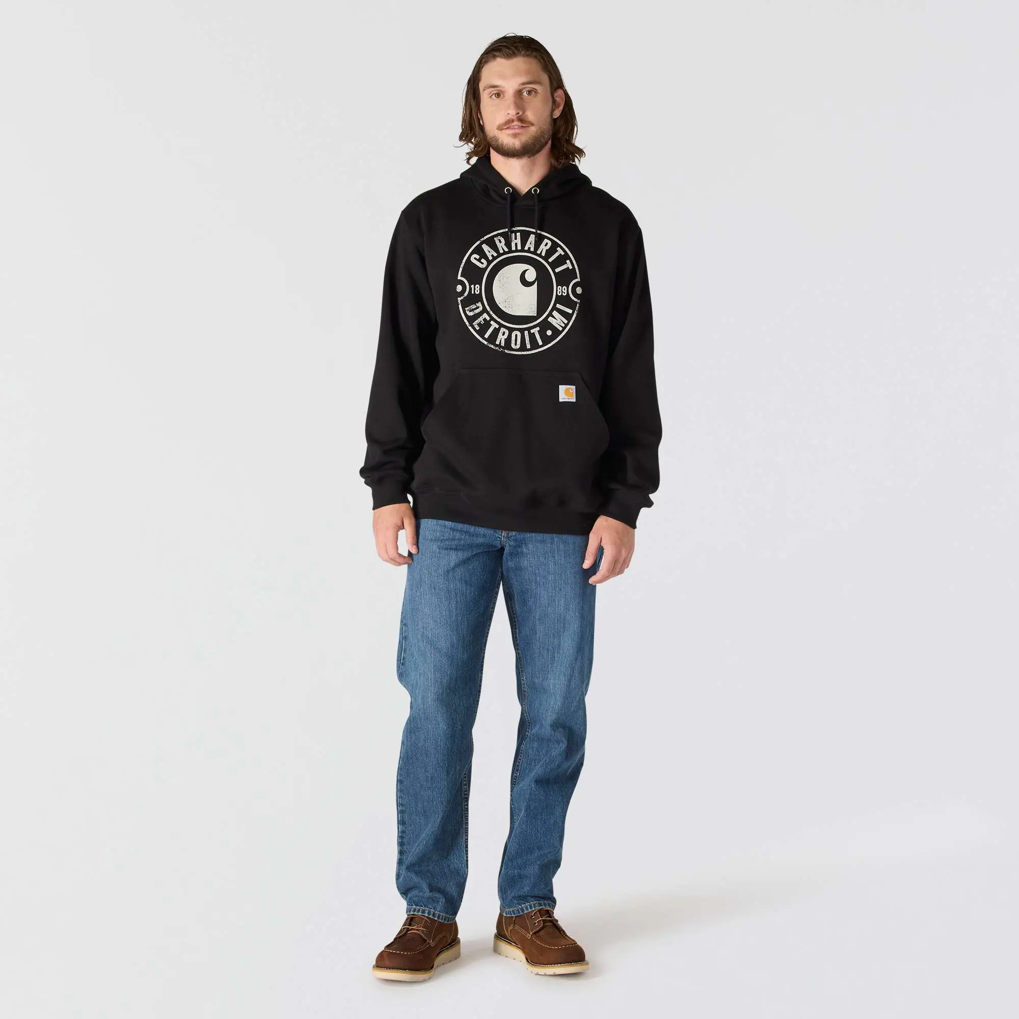 Loose Fit Midweight Hooded Detroit Sweatshirt